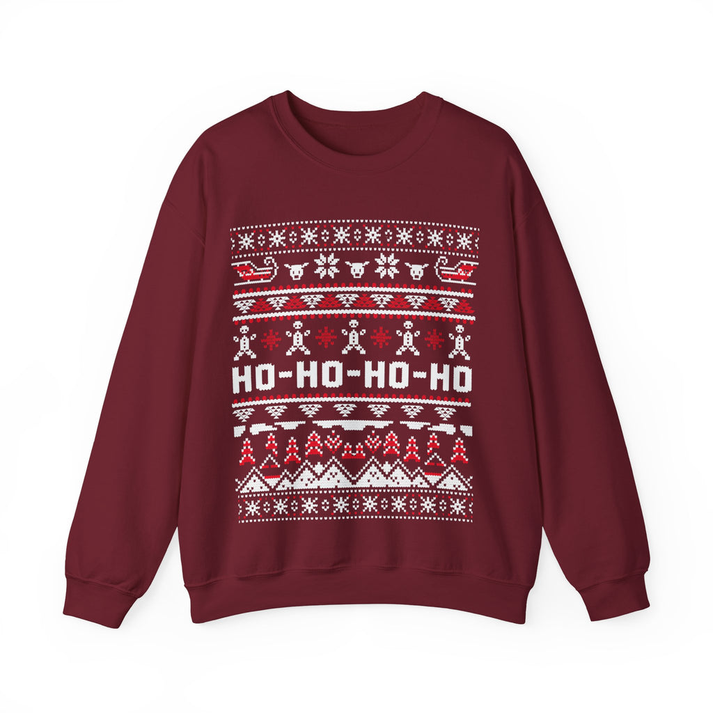 Christmas Ho-Ho-Ho Crewneck Sweatshirt — Festive Ugly Sweater Style