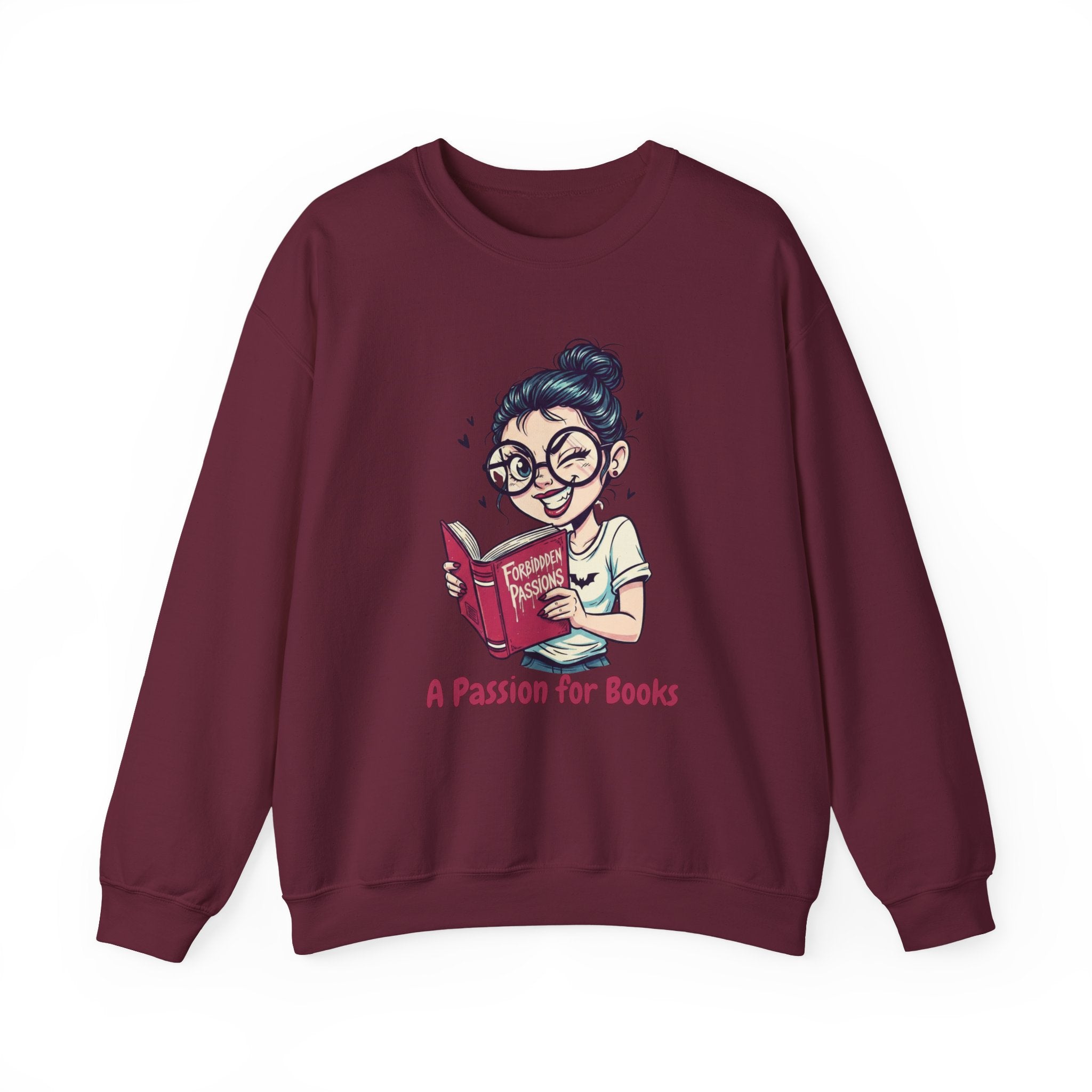 Book Lover's Unisex Crewneck Sweatshirt - "A Passion for Books"