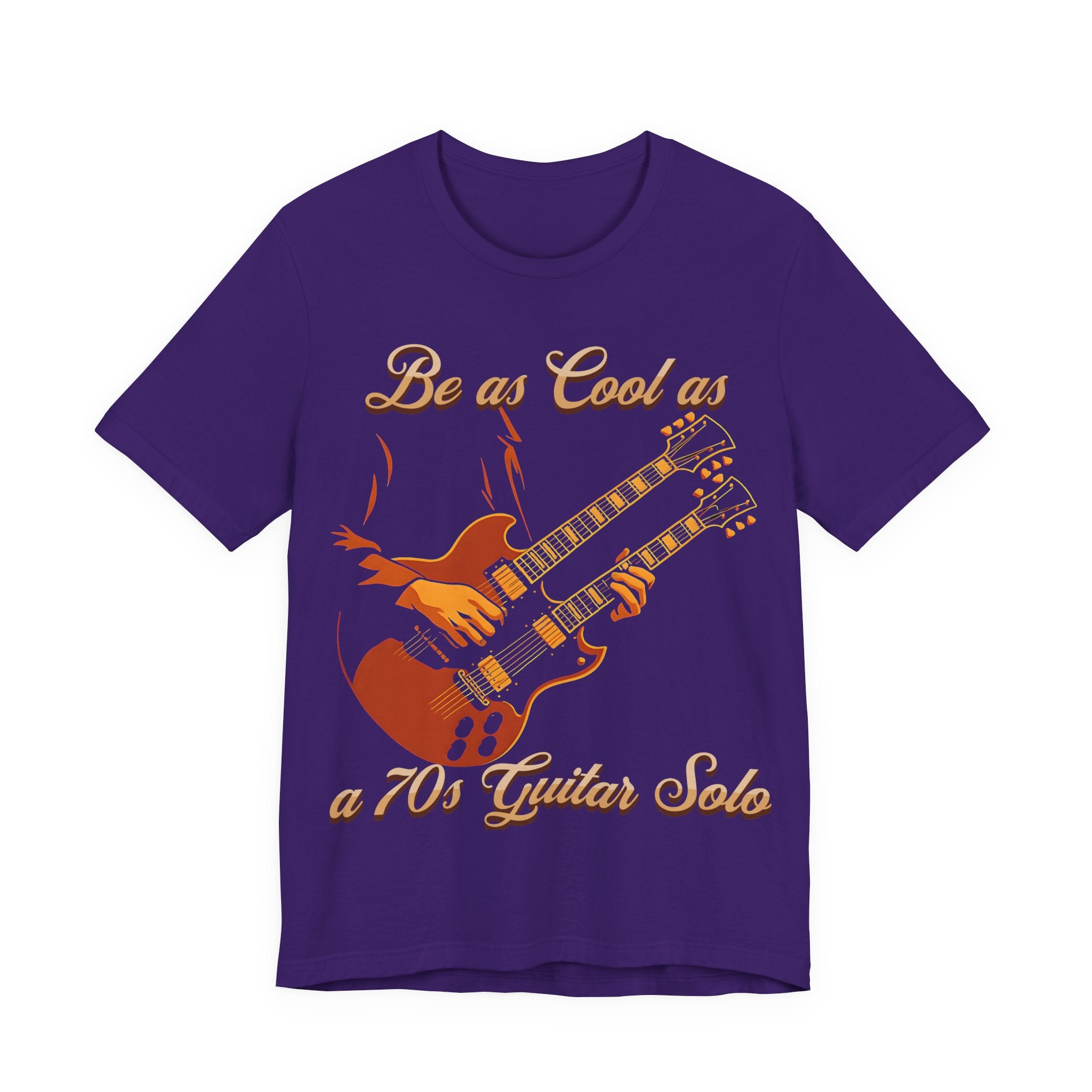 Retro Guitar Solo Tee - 'Be as Cool as a 70s Guitar Solo' Unisex Jersey Short Sleeve