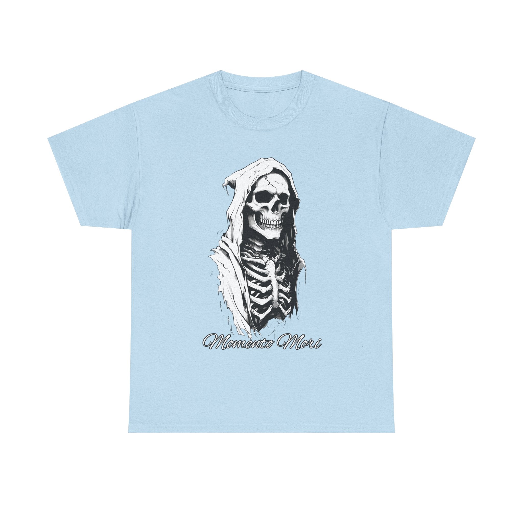 Skull Design Unisex Heavy Cotton Tee | Memoria Mortis | Halloween Shirt, Graphic Tee, Gothic Apparel, Casual Wear, Unique Gift