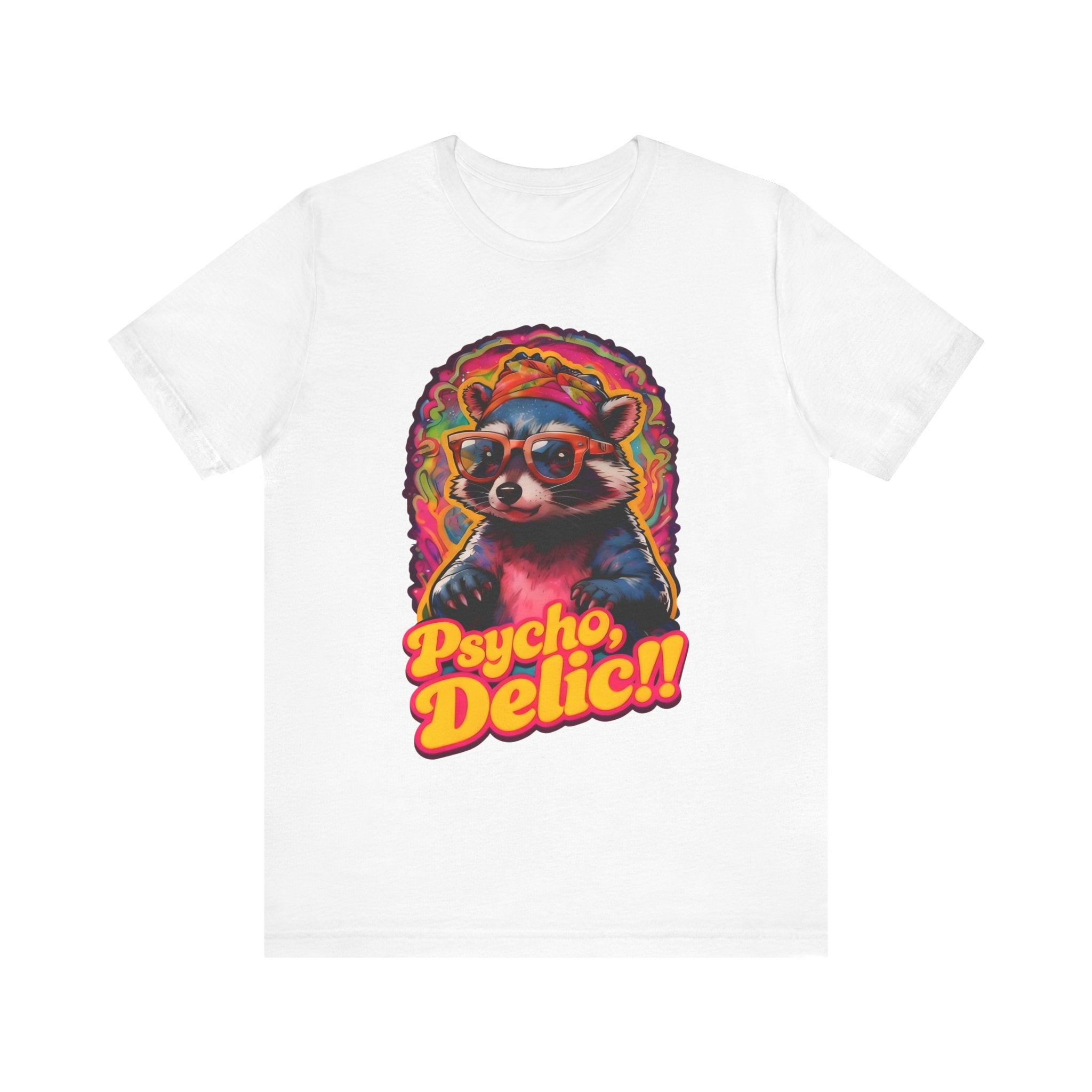 Psycho Delic Raccoon Tee - Unisex Jersey Short Sleeve T-Shirt