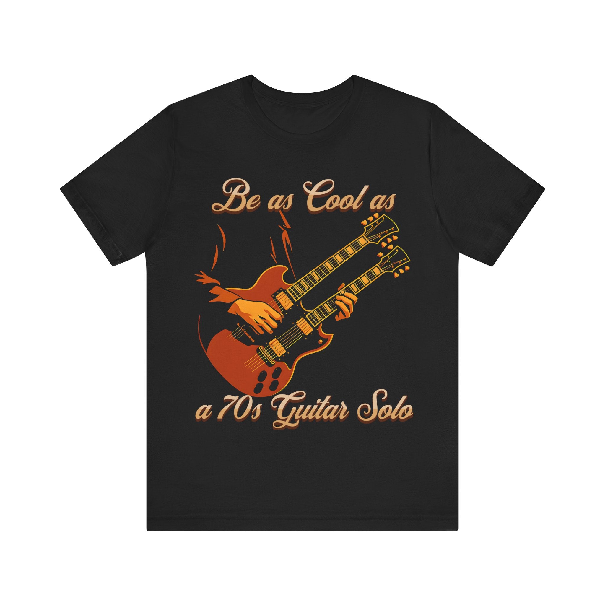 Retro Guitar Solo Tee - 'Be as Cool as a 70s Guitar Solo' Unisex Jersey Short Sleeve