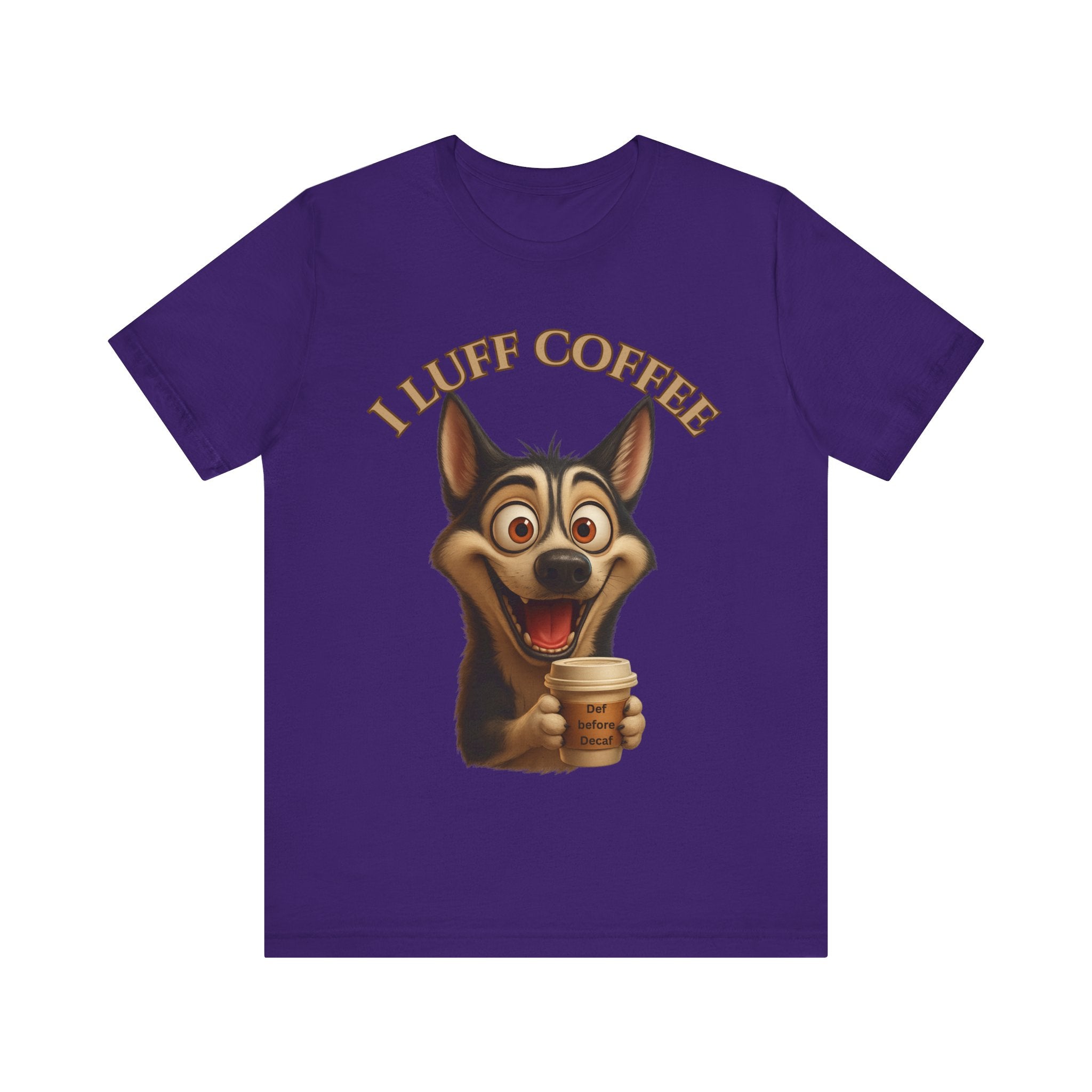 Funny Coffee Lover Tee | I Luff Coffee Unisex Jersey Short Sleeve T-Shirt