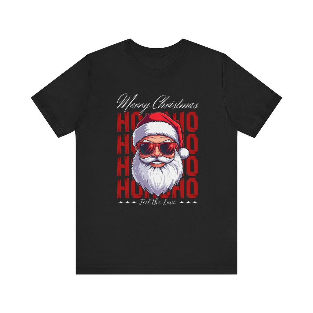 Ho Ho Ho Santa Sunglasses Christmas Tee — "Merry Christmas" Graphic Shirt