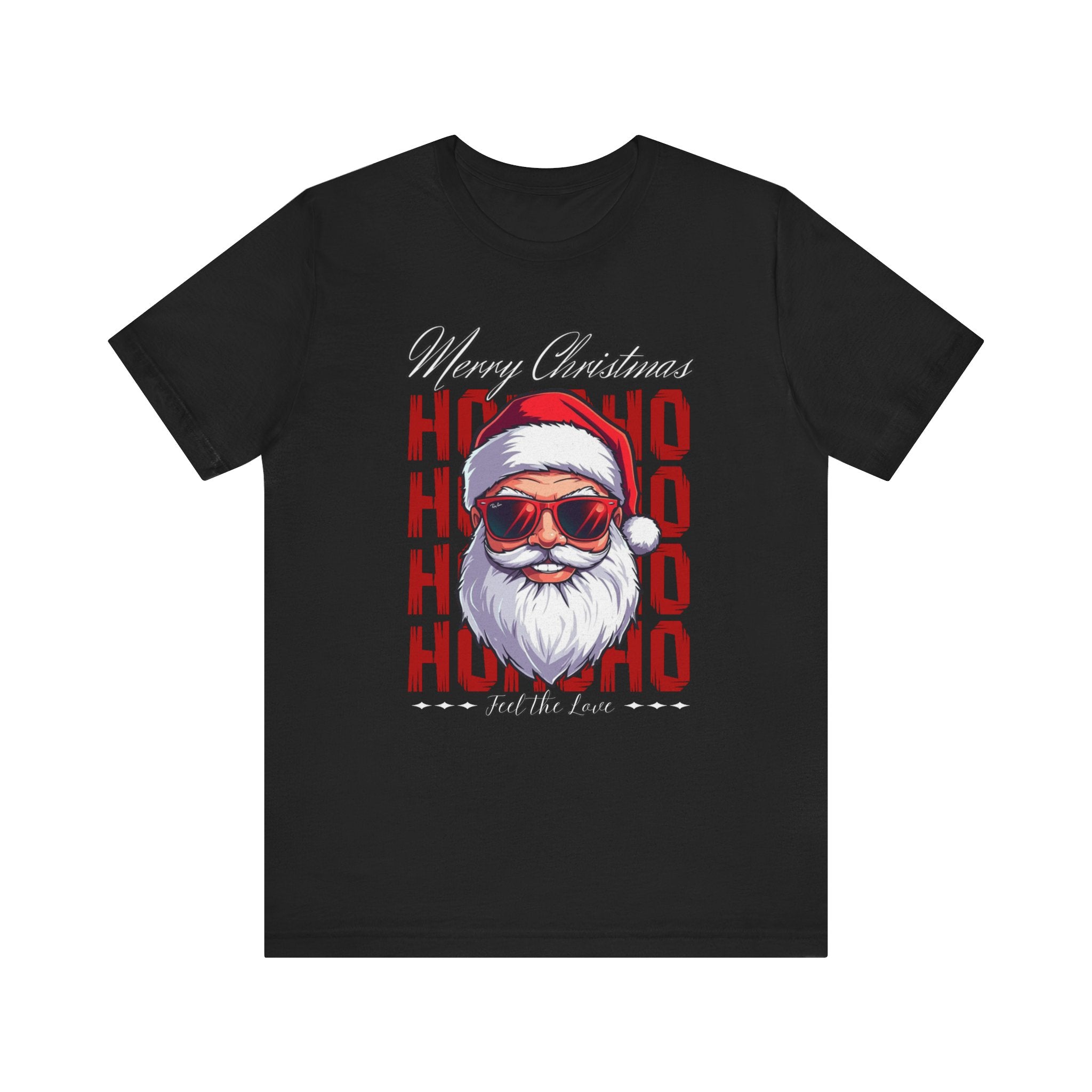 Ho Ho Ho Santa Sunglasses Christmas Tee — "Merry Christmas" Graphic Shirt