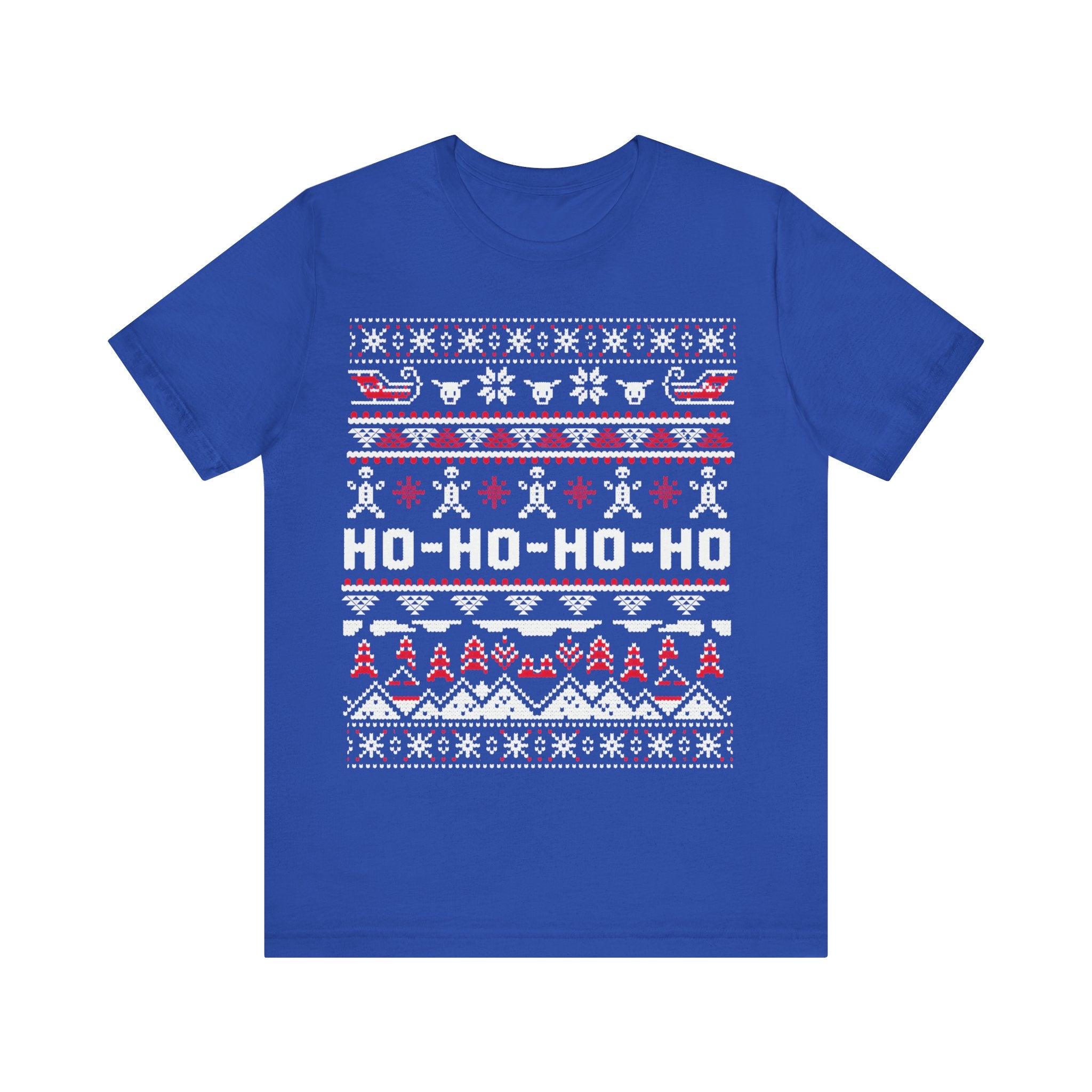 Ho-Ho-Ho Holiday Tee — Festive Christmas Sweater Print Shirt