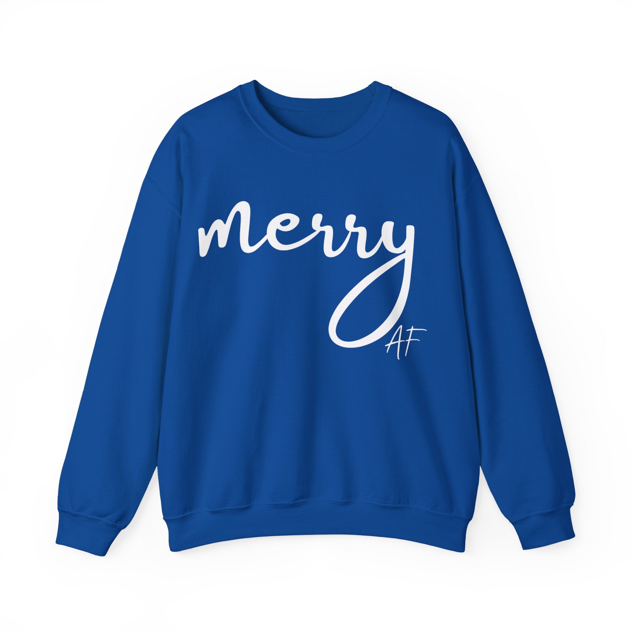 Merry AF Crewneck Sweatshirt – Funny Christmas Holiday Sweater
