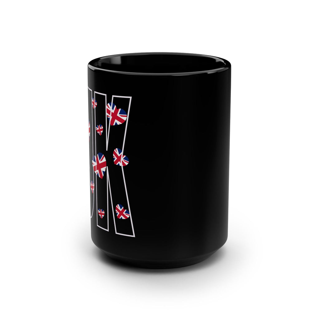 UK Pride Black Mug, 15oz - Perfect for Coffee Lovers, British Theme, Gift for Him/Her, Birthday, Celebration, Home Decor
