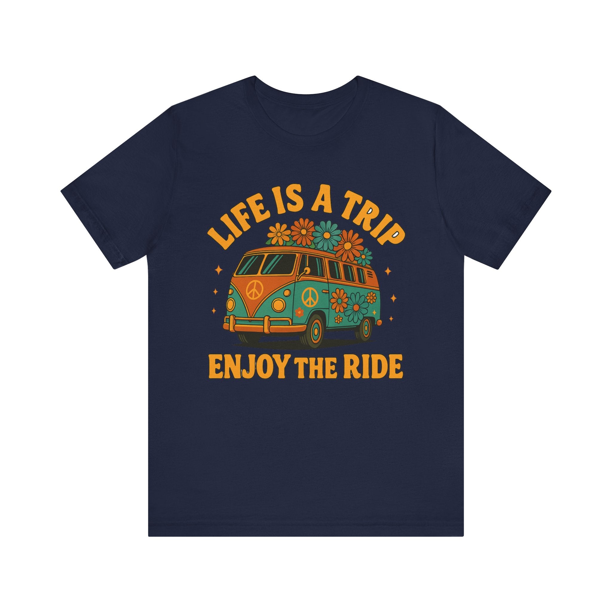Retro Peace Van T-Shirt - "Life is a Trip, Enjoy the Ride"