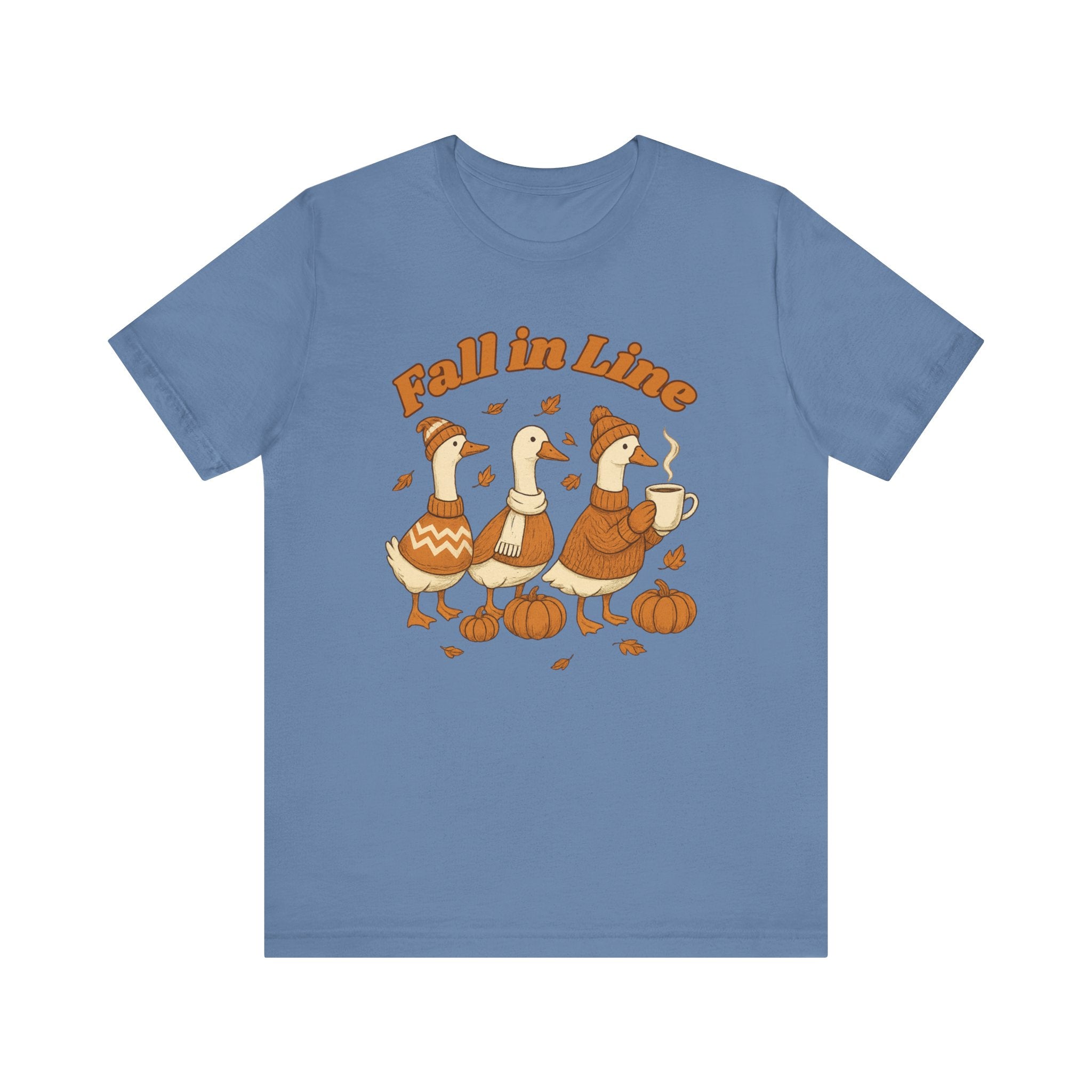 Fall in Line Unisex Tee - Cozy Autumn Graphic T-Shirt