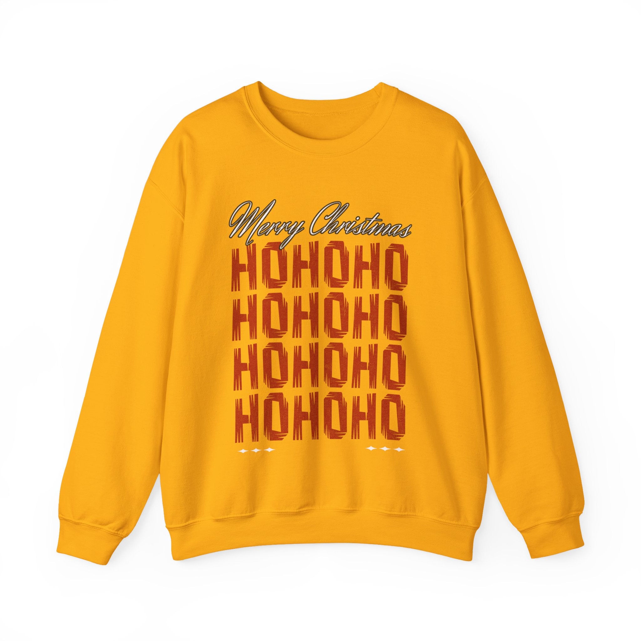 Christmas 'HO HO HO' Crewneck Sweatshirt – Merry Christmas Plaid Holiday Sweater