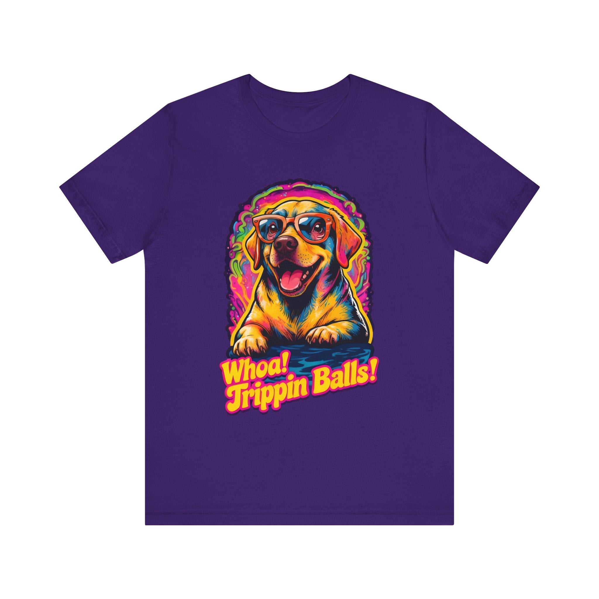 Funny Dog Graphic Tee - "Whoa! Trippin Balls!" Unisex Jersey Shirt