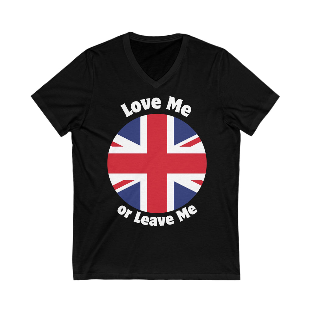 British Flag V-Neck Tee, Unisex T-Shirt, Heritage Apparel,, Summer Gear, Casual Wear