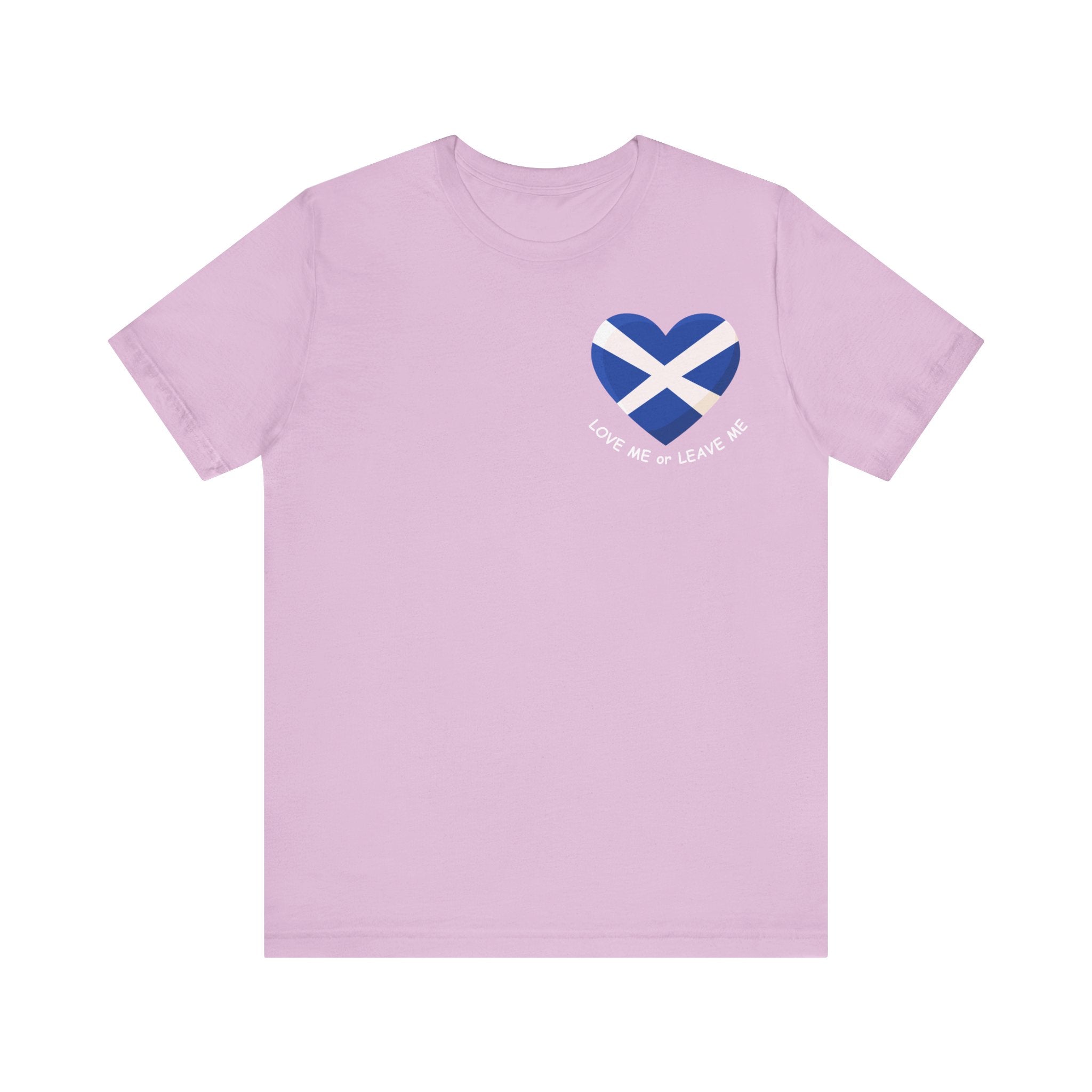 Scotland Love Graphic Tee | Unisex Jersey Short Sleeve Shirt, Casual Wear, Travel Gift, Scottish Pride, Heart Design
