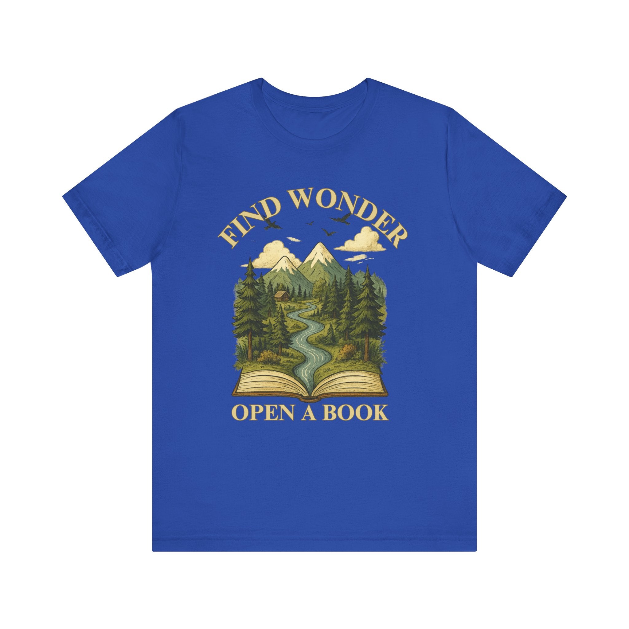 Find Wonder Open a Book Unisex Short Sleeve Tee