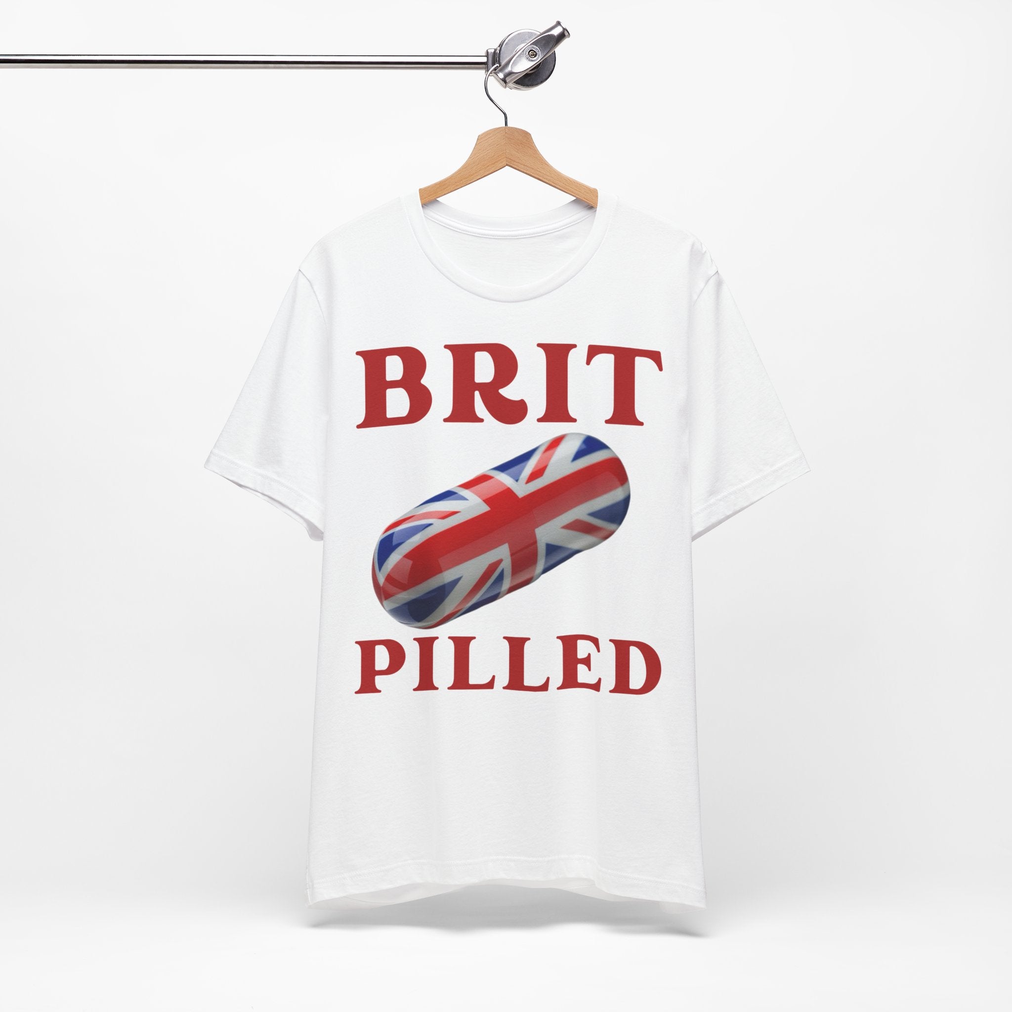 Brit-Pilled Unisex Short Sleeve Tee - Fun Graphic Top for Casual Wear, Gift for Trendsetters, Unique British Style, Cool Everyday [...]