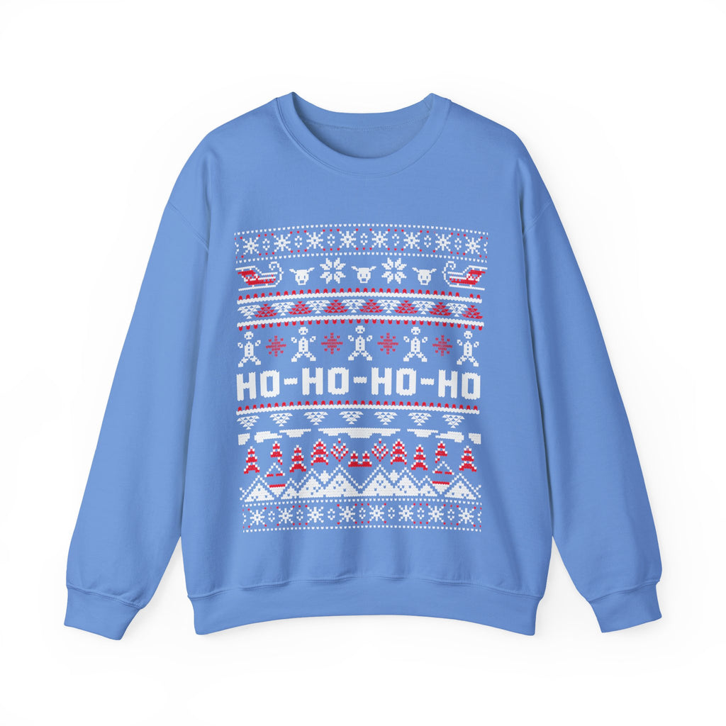 Christmas Ho-Ho-Ho Crewneck Sweatshirt — Festive Ugly Sweater Style