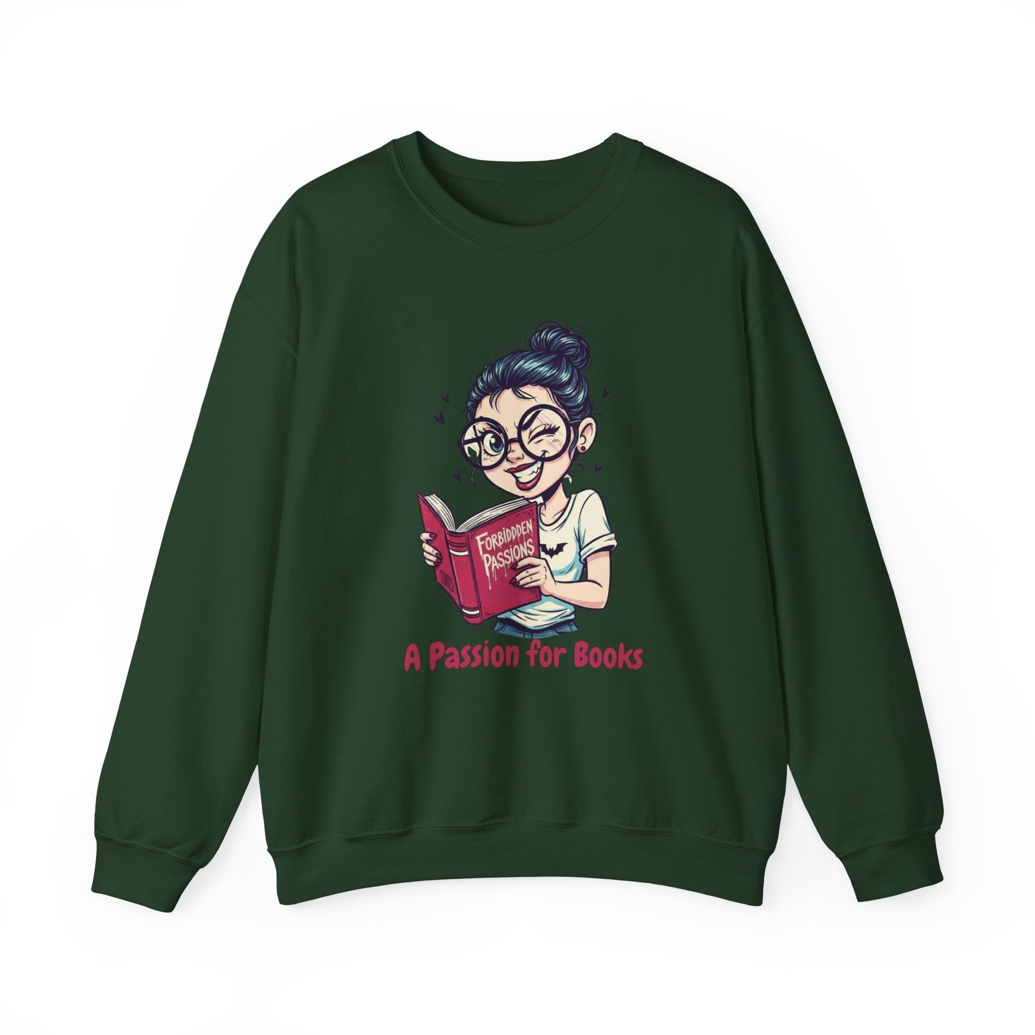 Book Lover's Unisex Crewneck Sweatshirt - "A Passion for Books"