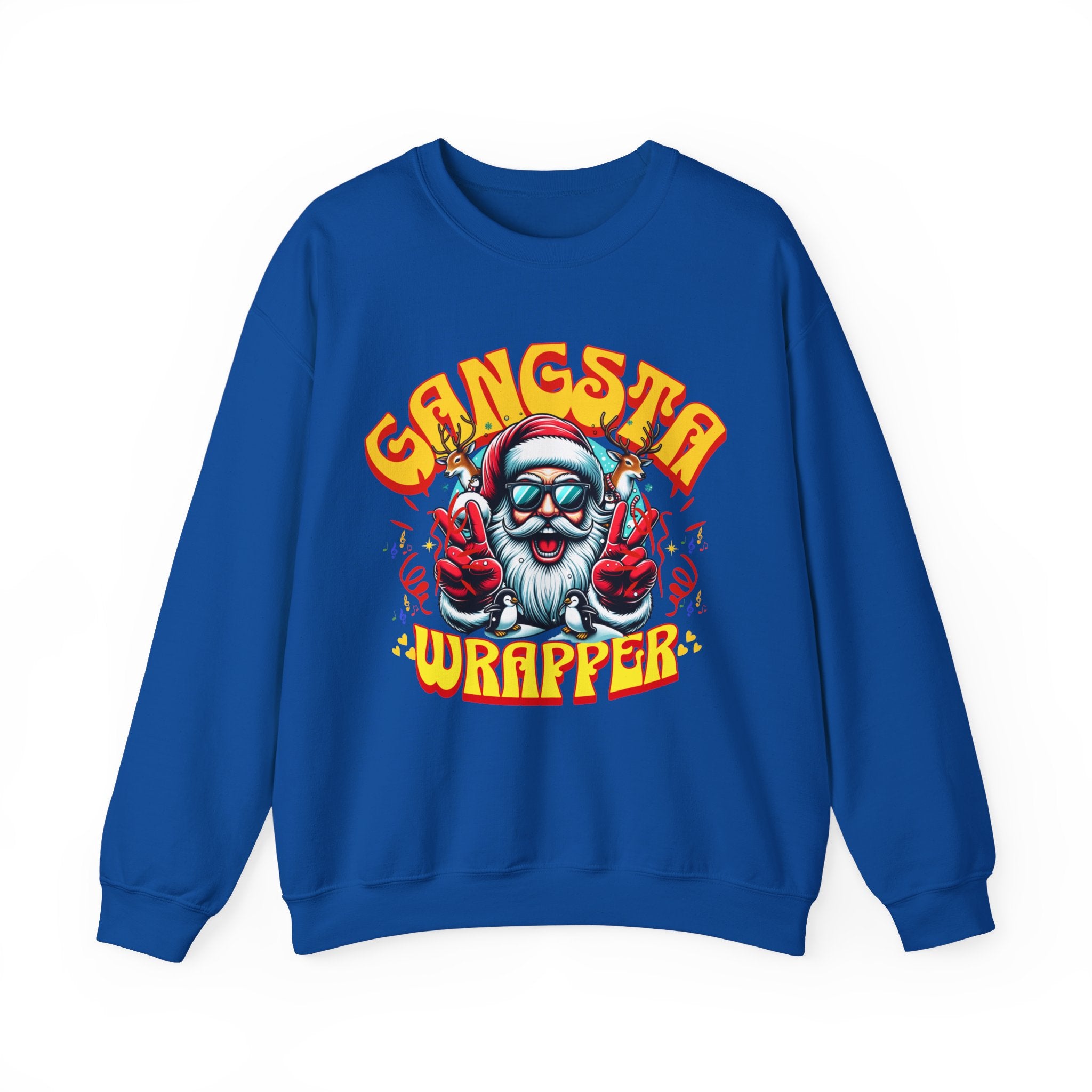 Gangsta Wrapper Sweatshirt - Funny Unisex Holiday Crewneck