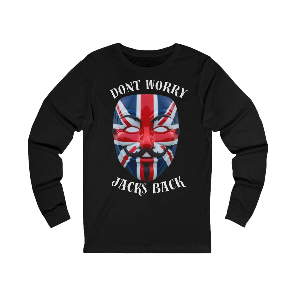 Union Jack Graphic Long Sleeve Tee, Fearless Fashion, Unisex Jersey Top, Perfect for Casual Outings, Gift for Friends