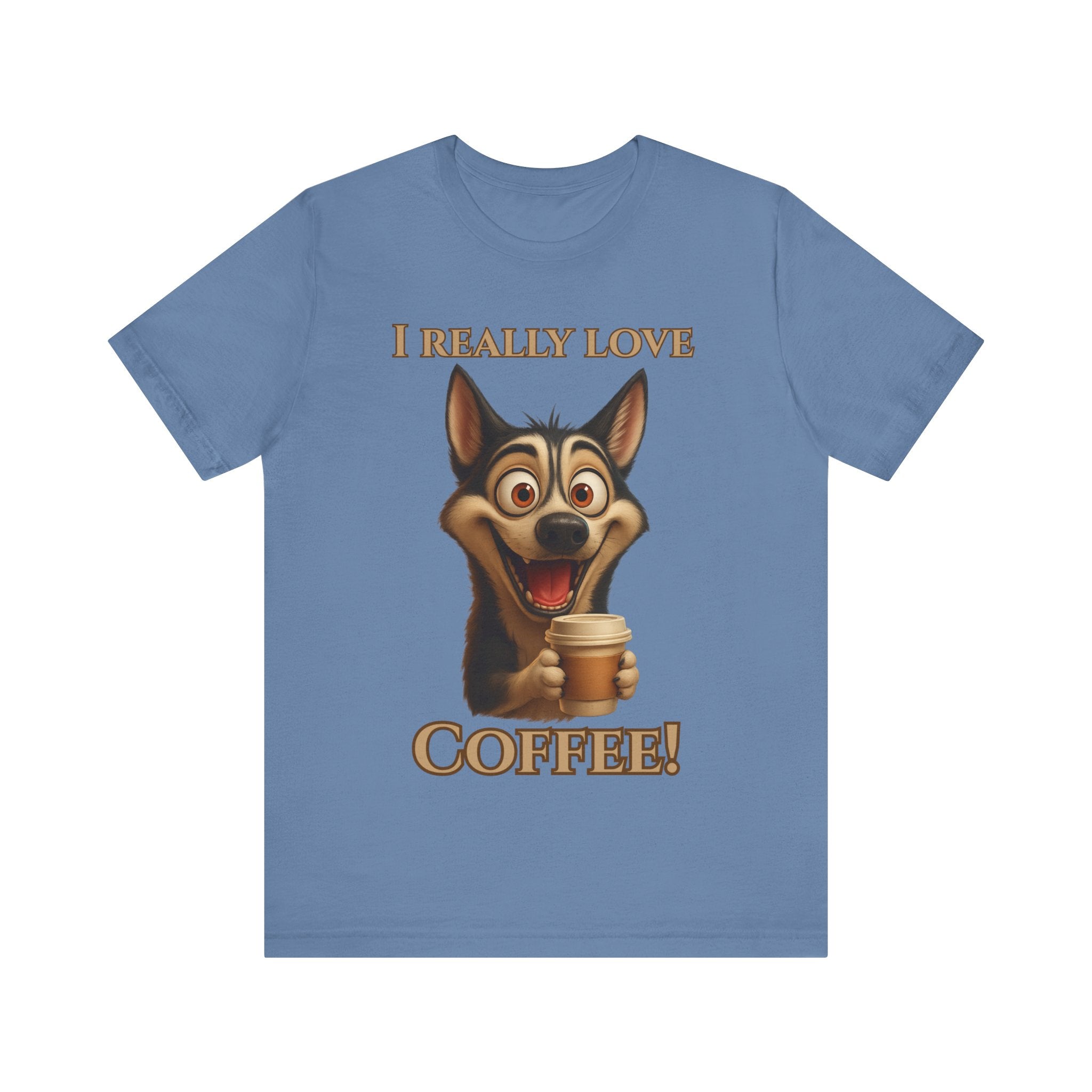 Coffee-Loving Dog Unisex Tee