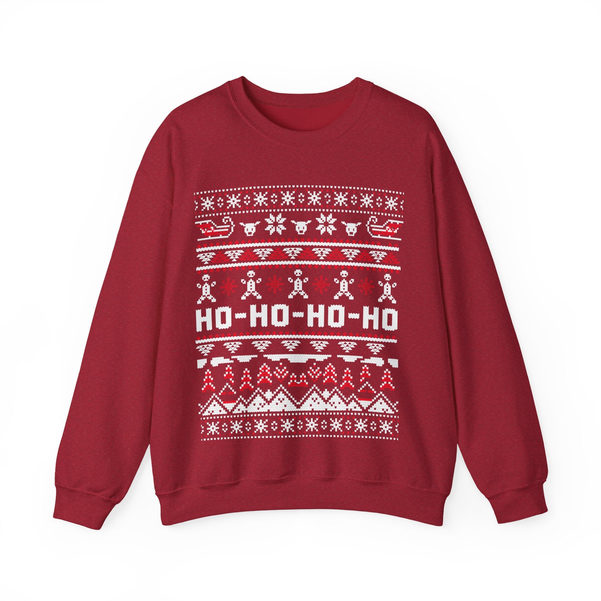 Christmas Ho-Ho-Ho Crewneck Sweatshirt — Festive Ugly Sweater Style