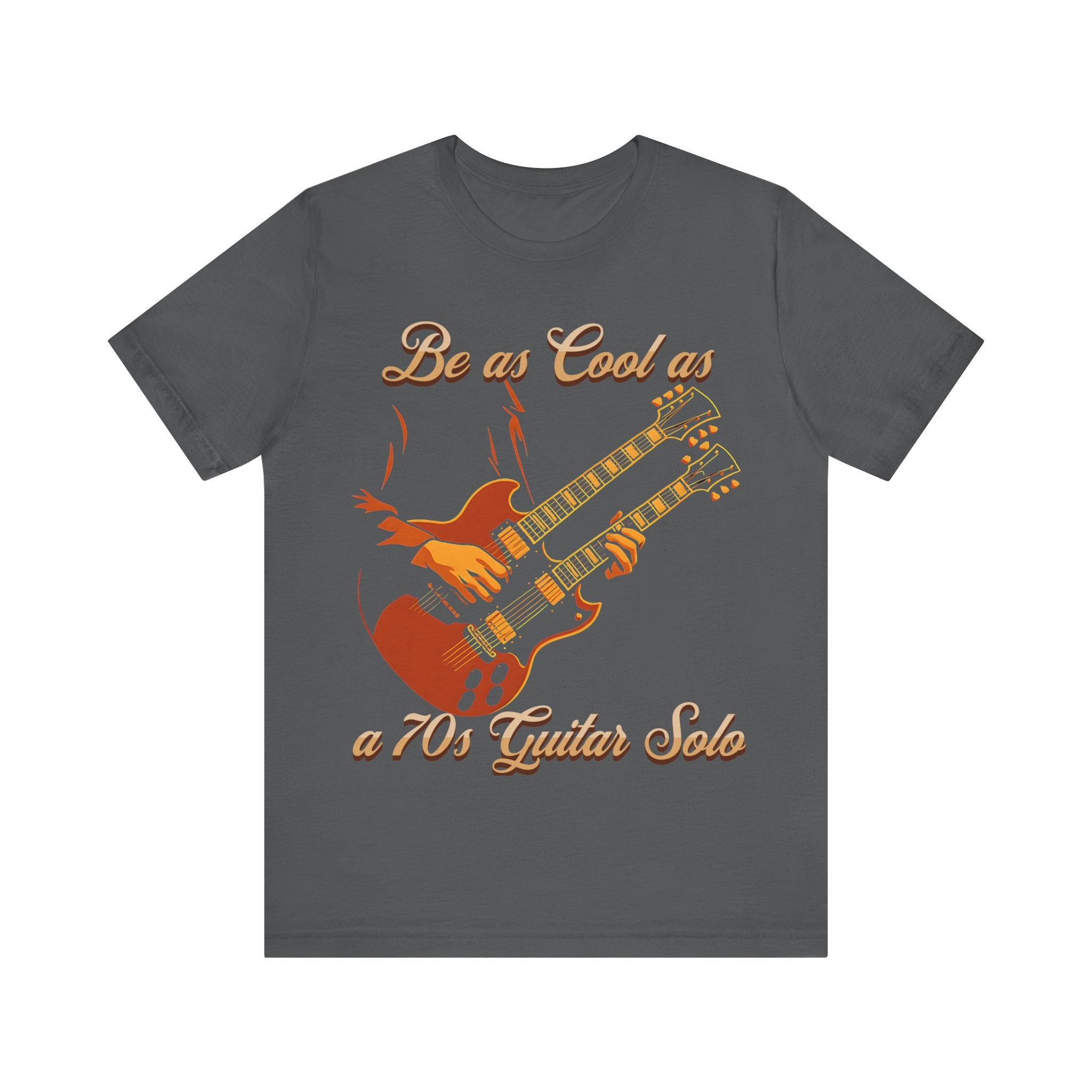 Retro Guitar Solo Tee - 'Be as Cool as a 70s Guitar Solo' Unisex Jersey Short Sleeve