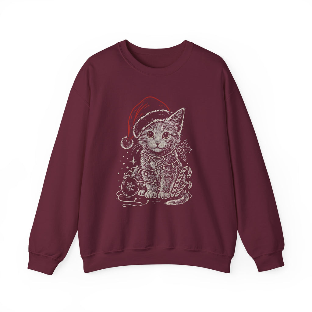 Cute Christmas Cat Crewneck Sweatshirt | Festive Holiday Sweatshirt, Gift for Cat Lovers, Cozy Winter Wear, Unique Cat Apparel, Fun [...]