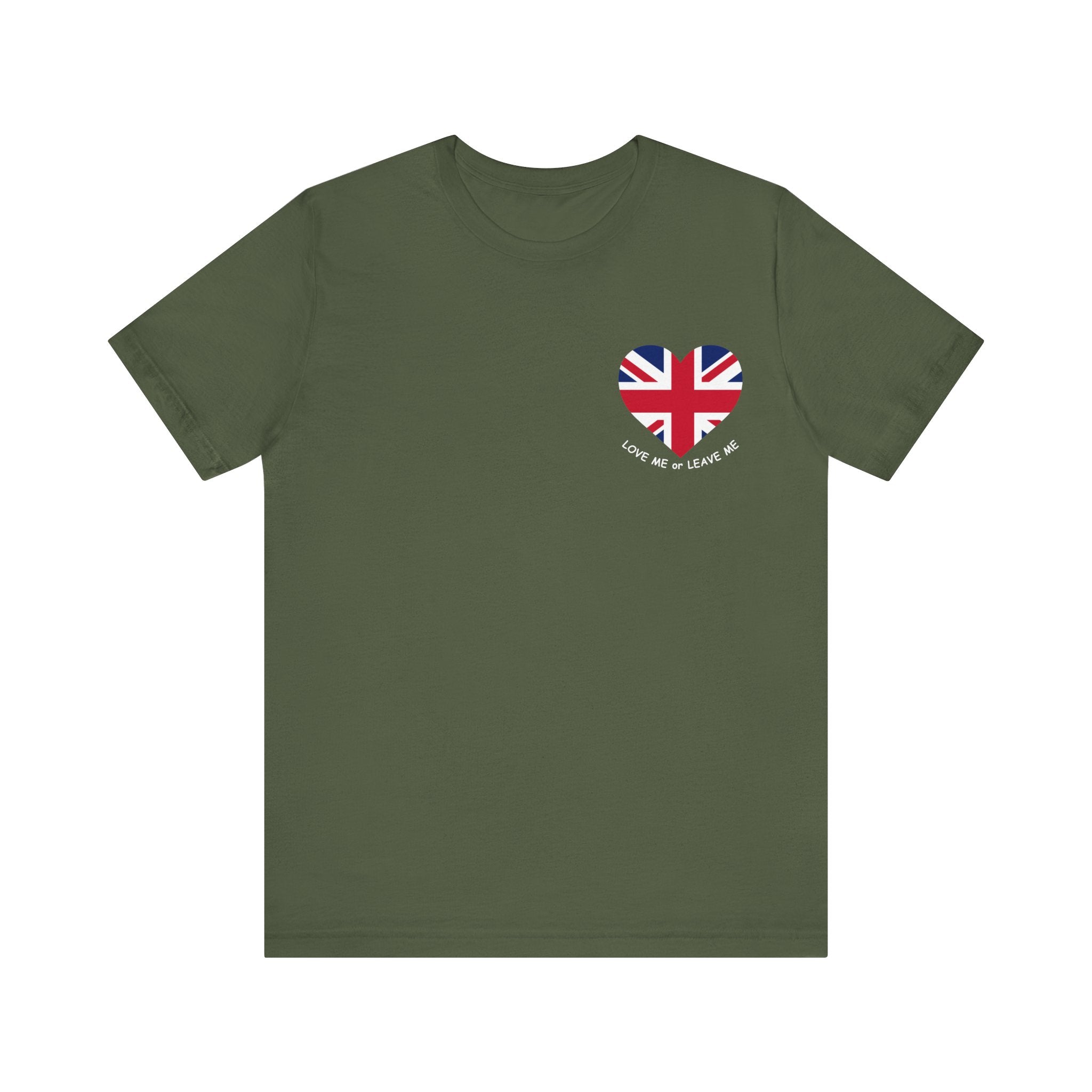 Union Jack Love Tee - Unisex Jersey Short Sleeve T-Shirt, Casual Wear, Travel Souvenir, Gift for Friends, British Pride Shirt