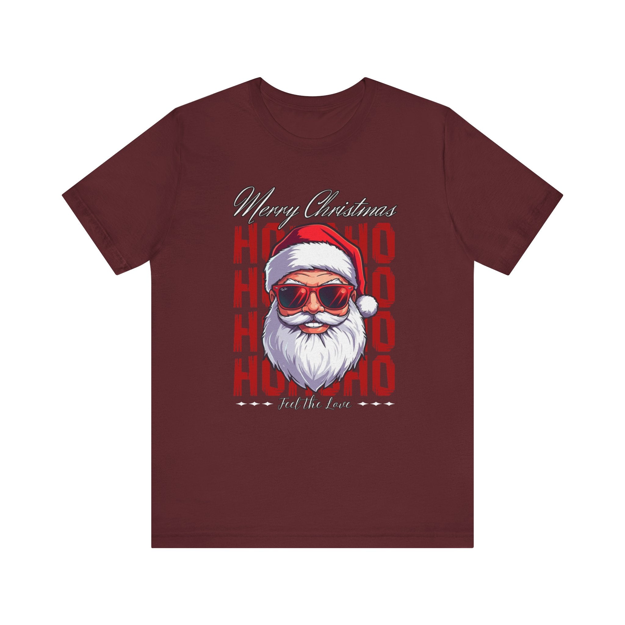 Ho Ho Ho Santa Sunglasses Christmas Tee — "Merry Christmas" Graphic Shirt