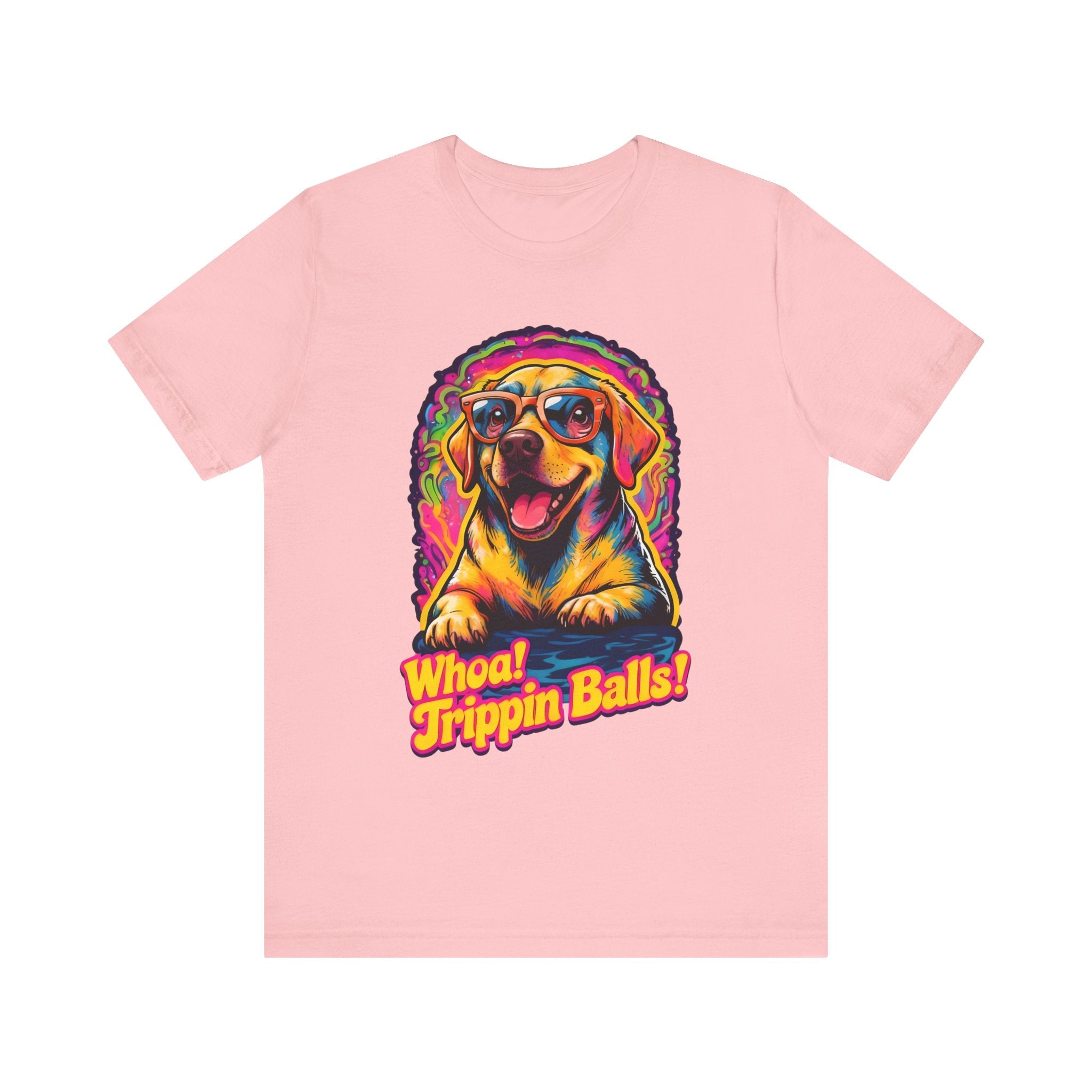 Funny Dog Graphic Tee - "Whoa! Trippin Balls!" Unisex Jersey Shirt