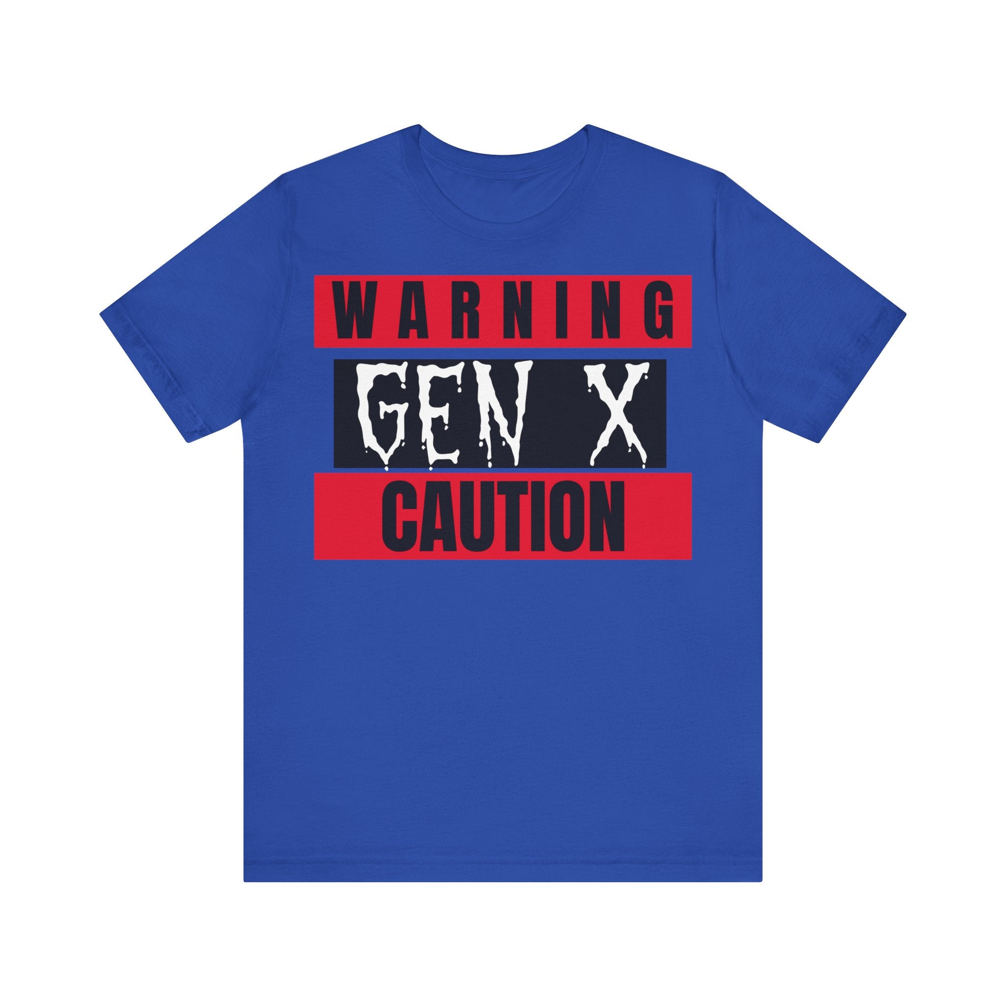 Warning Gen X Caution Tee, Unisex Jersey Tee, Vintage Style T-Shirt, Nostalgic Apparel, Gift for Gen Xers, Funny Gen X Shirt