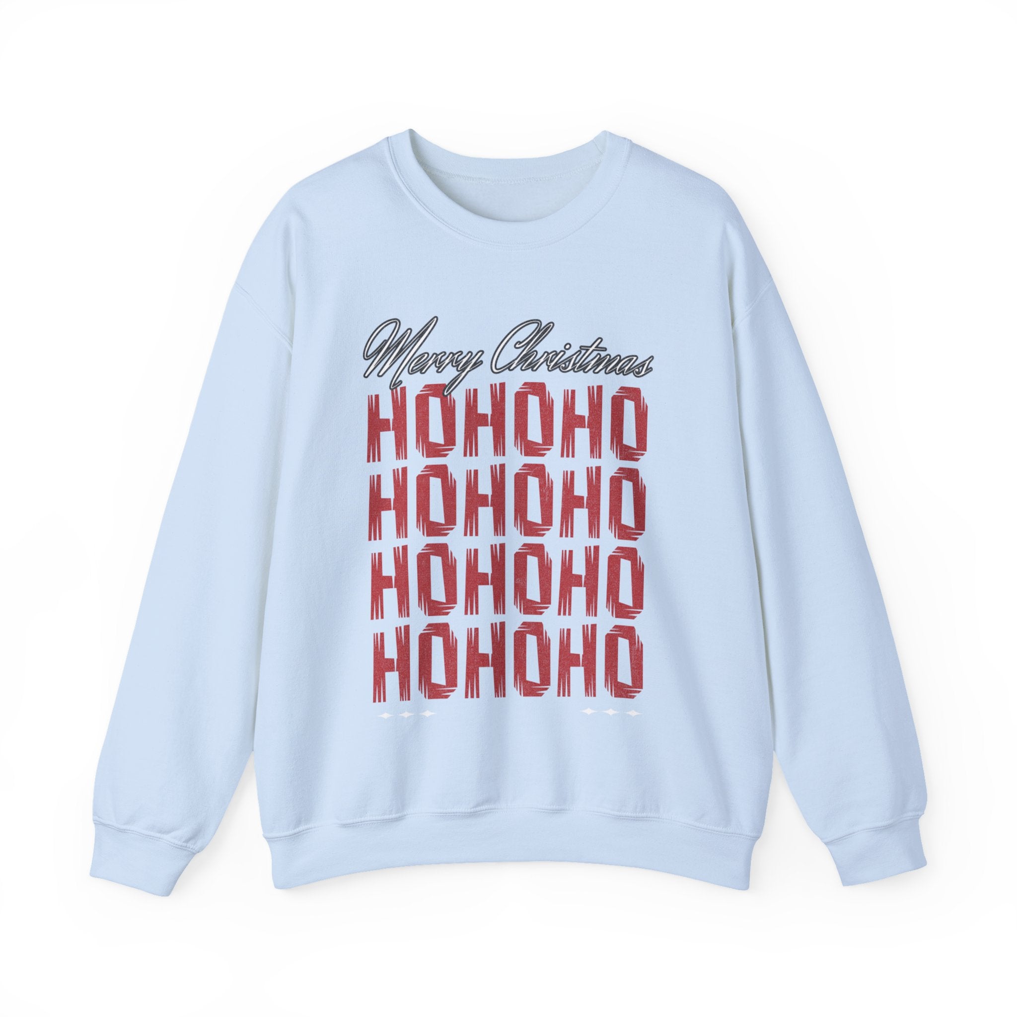 Christmas 'HO HO HO' Crewneck Sweatshirt – Merry Christmas Plaid Holiday Sweater