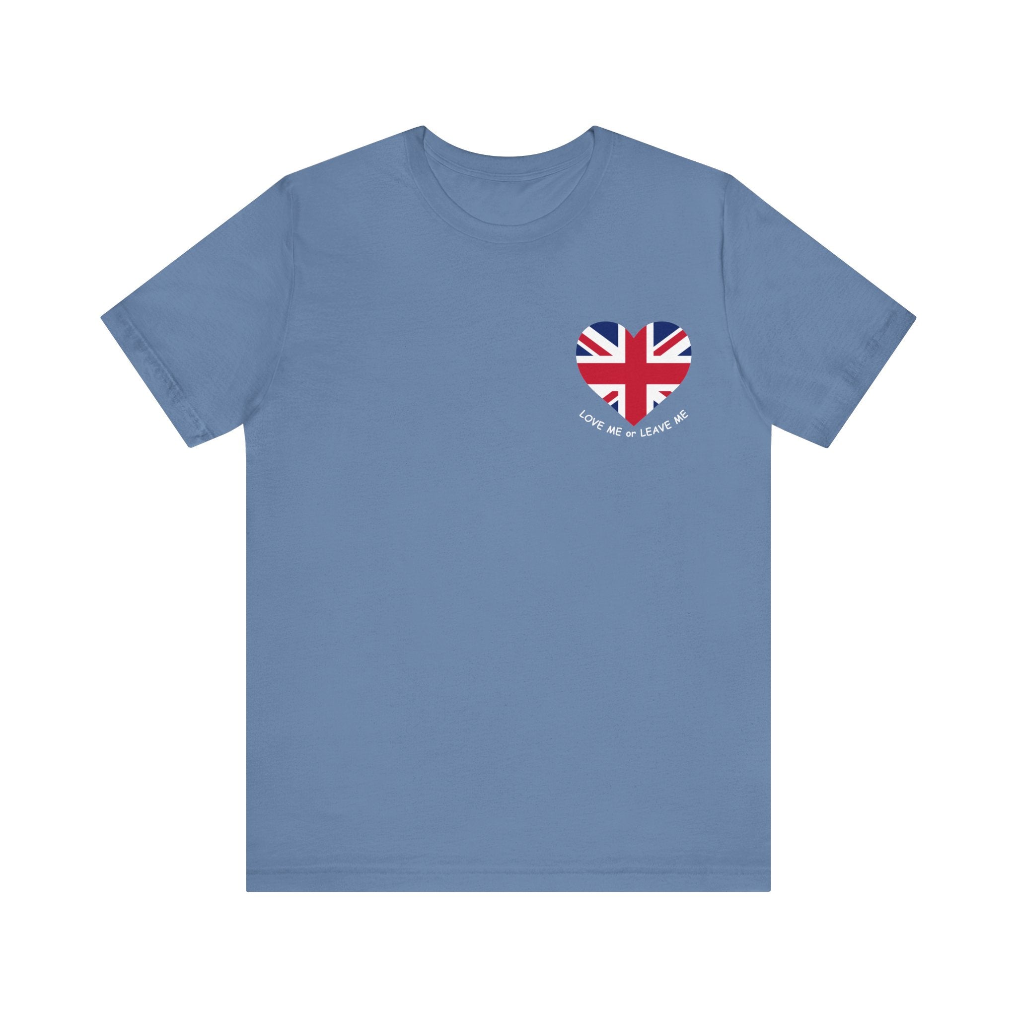 Union Jack Love Tee - Unisex Jersey Short Sleeve T-Shirt, Casual Wear, Travel Souvenir, Gift for Friends, British Pride Shirt