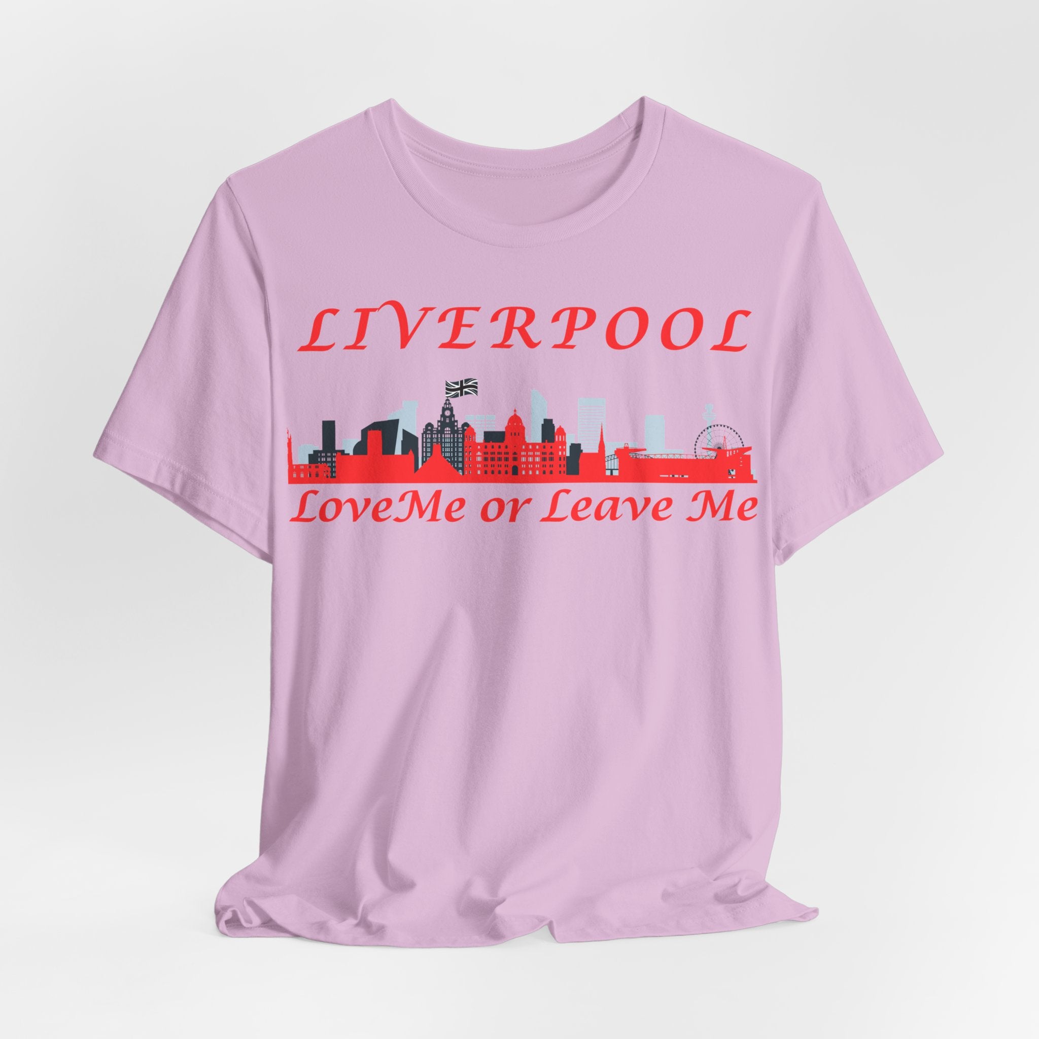 Love Liverpool. Liverpool Skyline Tee - Love Me or Leave Me, Unisex Short Sleeve Shirt, Gift for Liverpool Fans, City Pride Apparel, Casual Wear