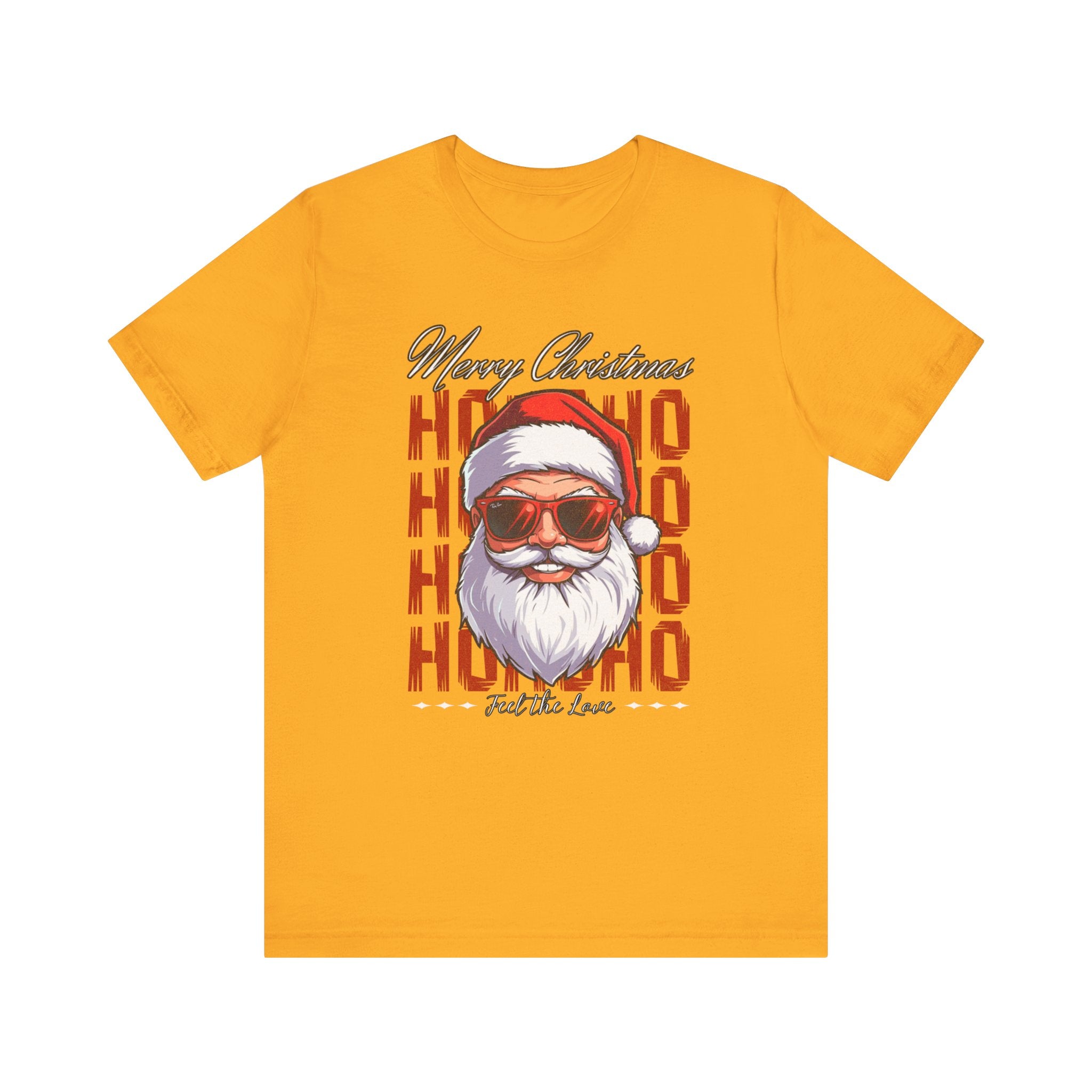 Ho Ho Ho Santa Sunglasses Christmas Tee — "Merry Christmas" Graphic Shirt