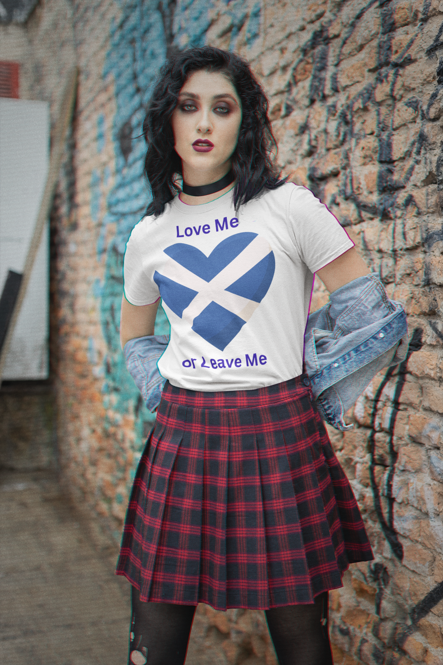 Scottish Heart T-Shirt, Unisex Love Me or Leave Me Tee, Scotland Pride Shirt, Casual Everyday Wear, Gift for Her, Gift for Him