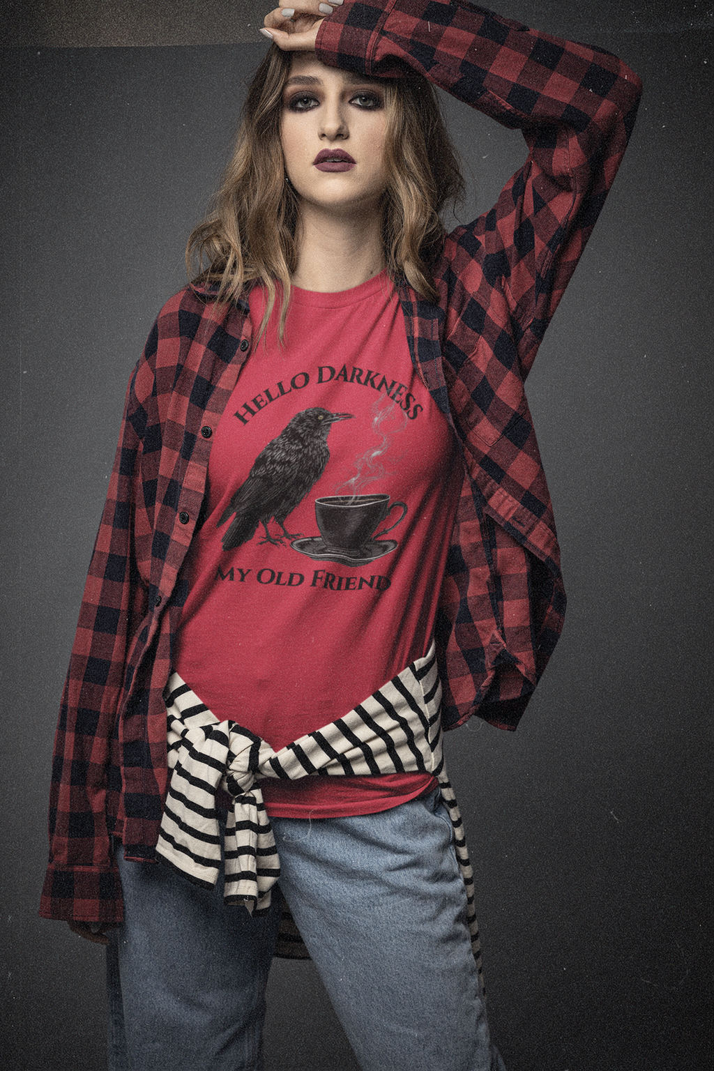 Hello Darkness My Old Friend Raven Coffee Tee