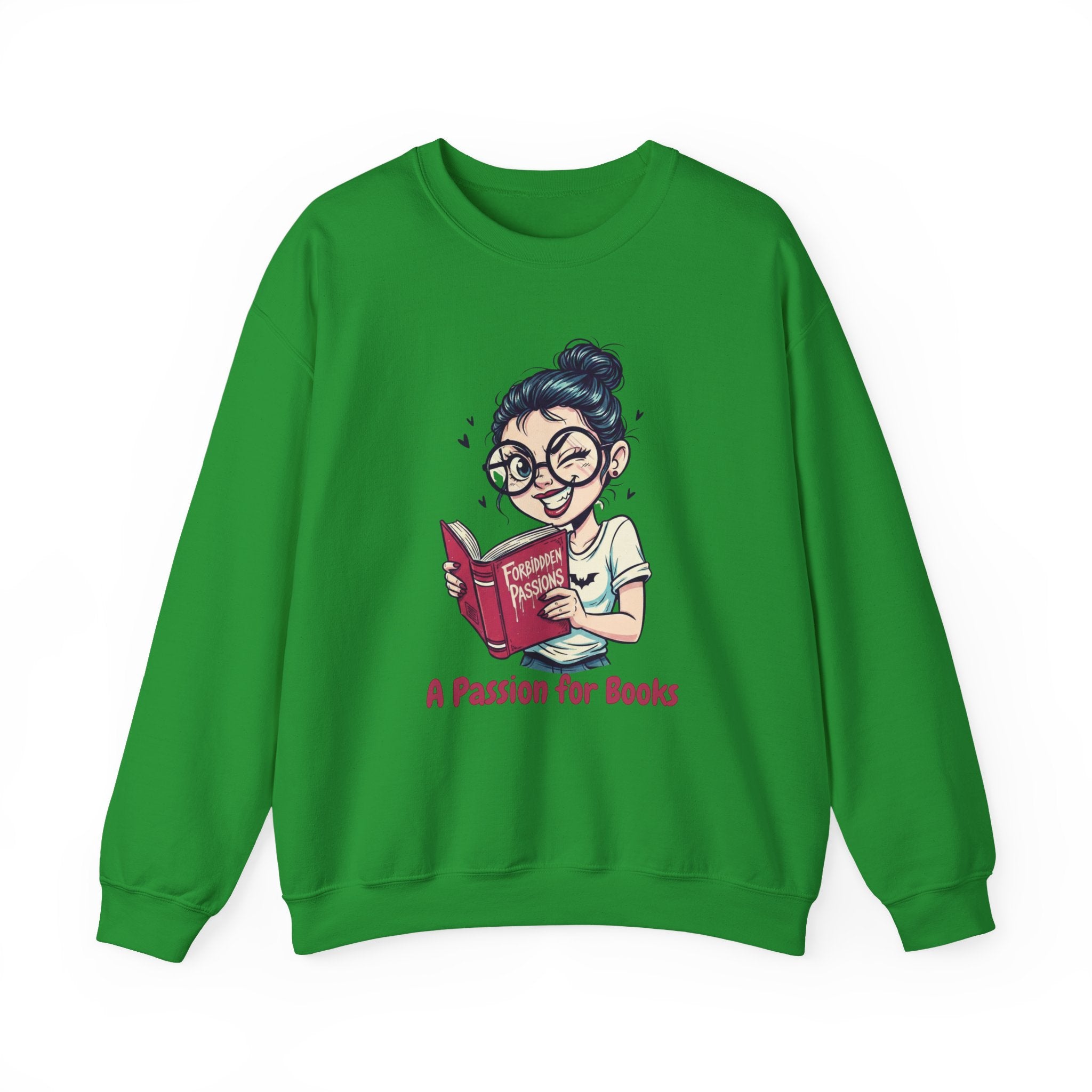 Book Lover's Unisex Crewneck Sweatshirt - "A Passion for Books"