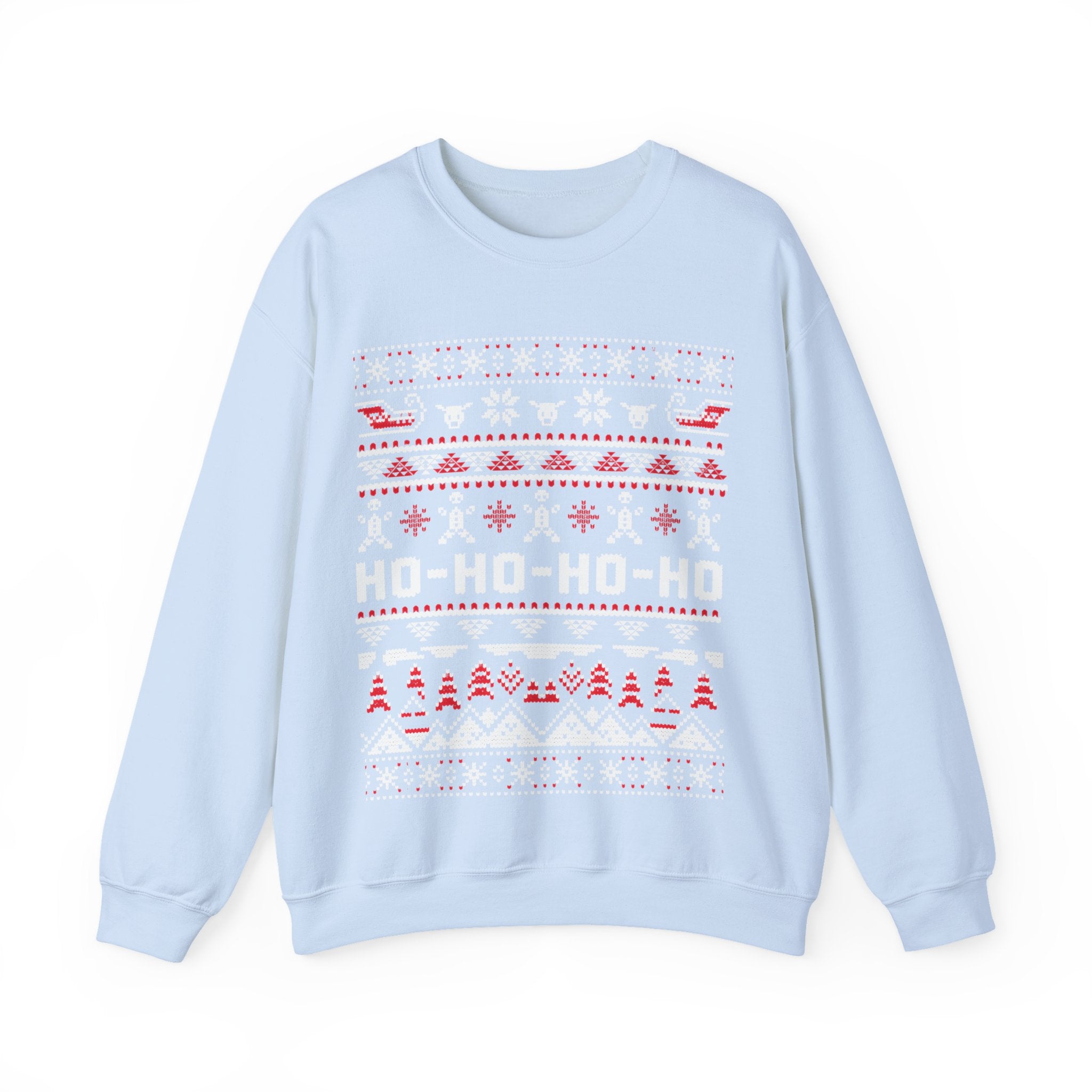 Christmas Ho-Ho-Ho Crewneck Sweatshirt — Festive Ugly Sweater Style
