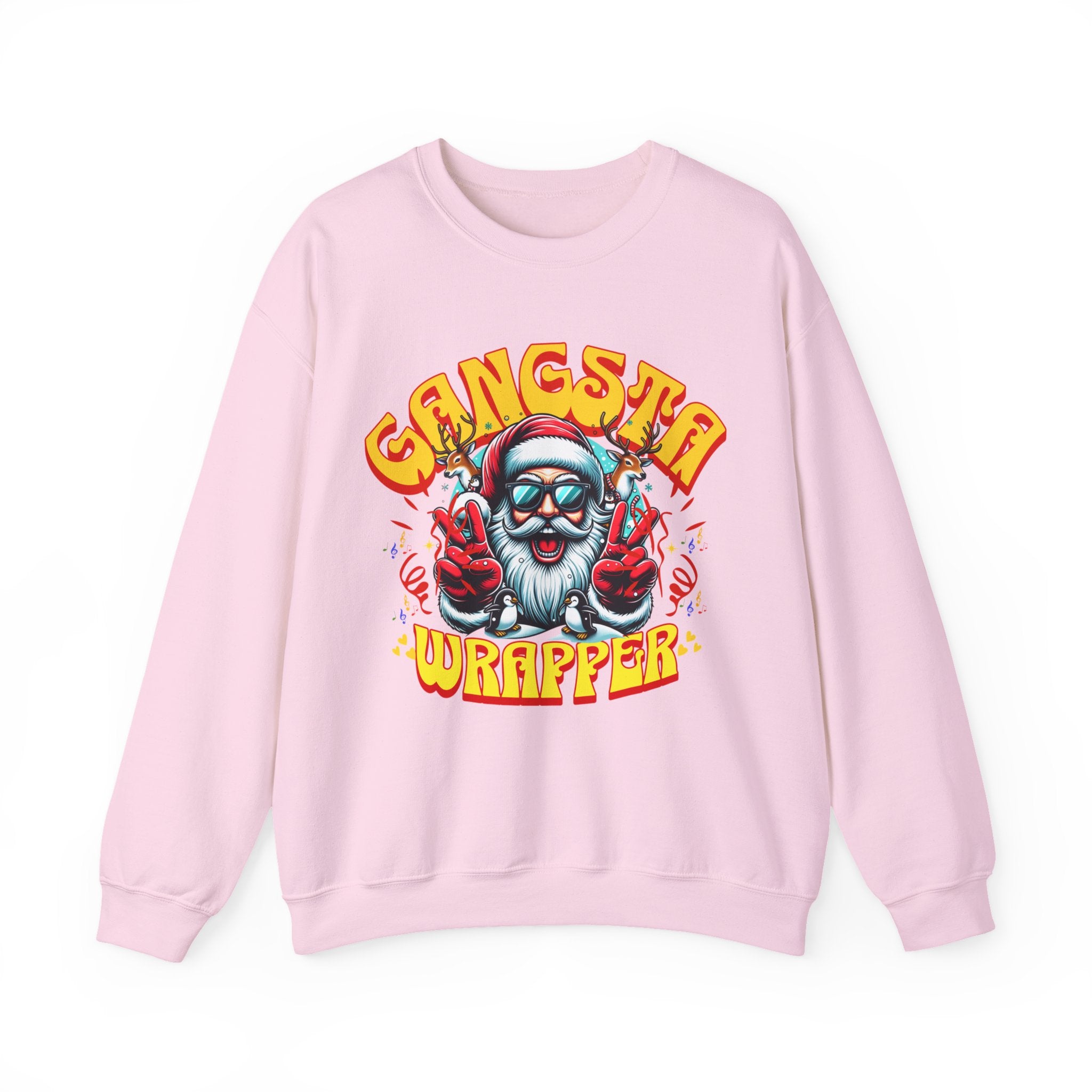 Gangsta Wrapper Sweatshirt - Funny Unisex Holiday Crewneck