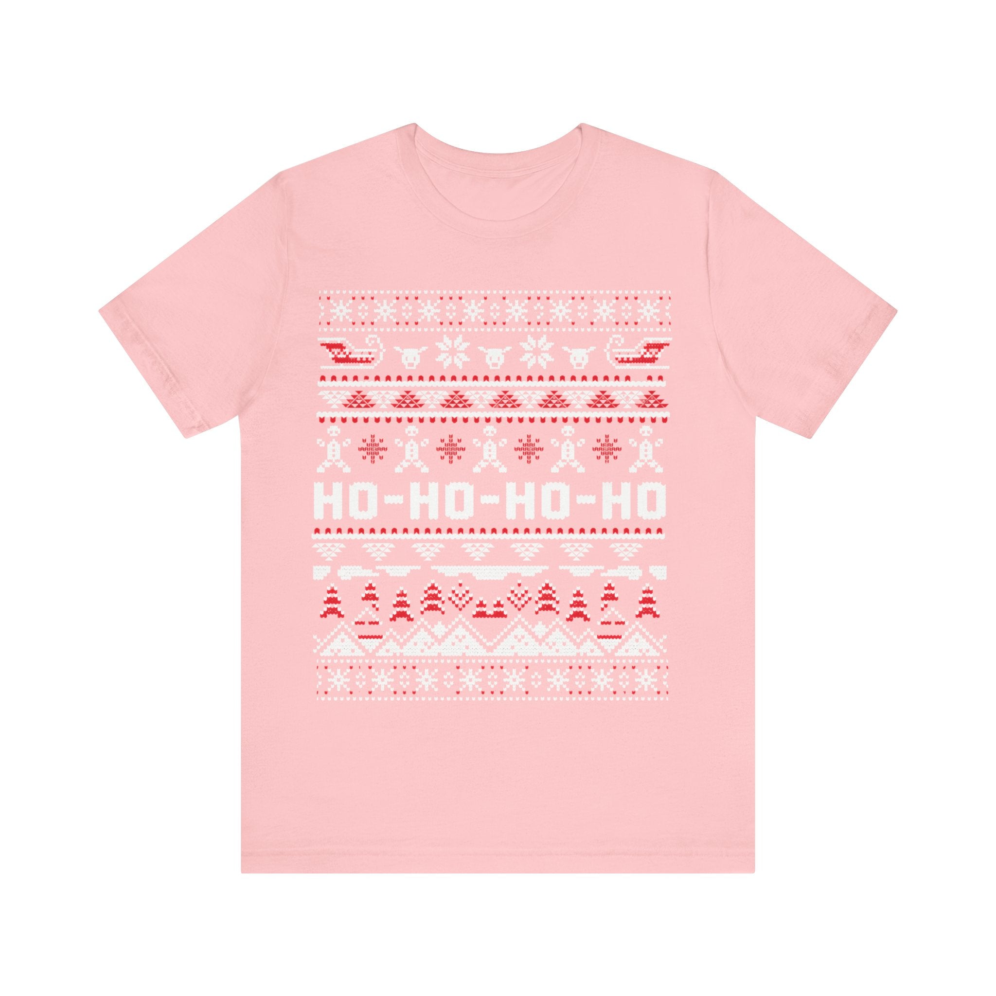 Ho-Ho-Ho Holiday Tee — Festive Christmas Sweater Print Shirt