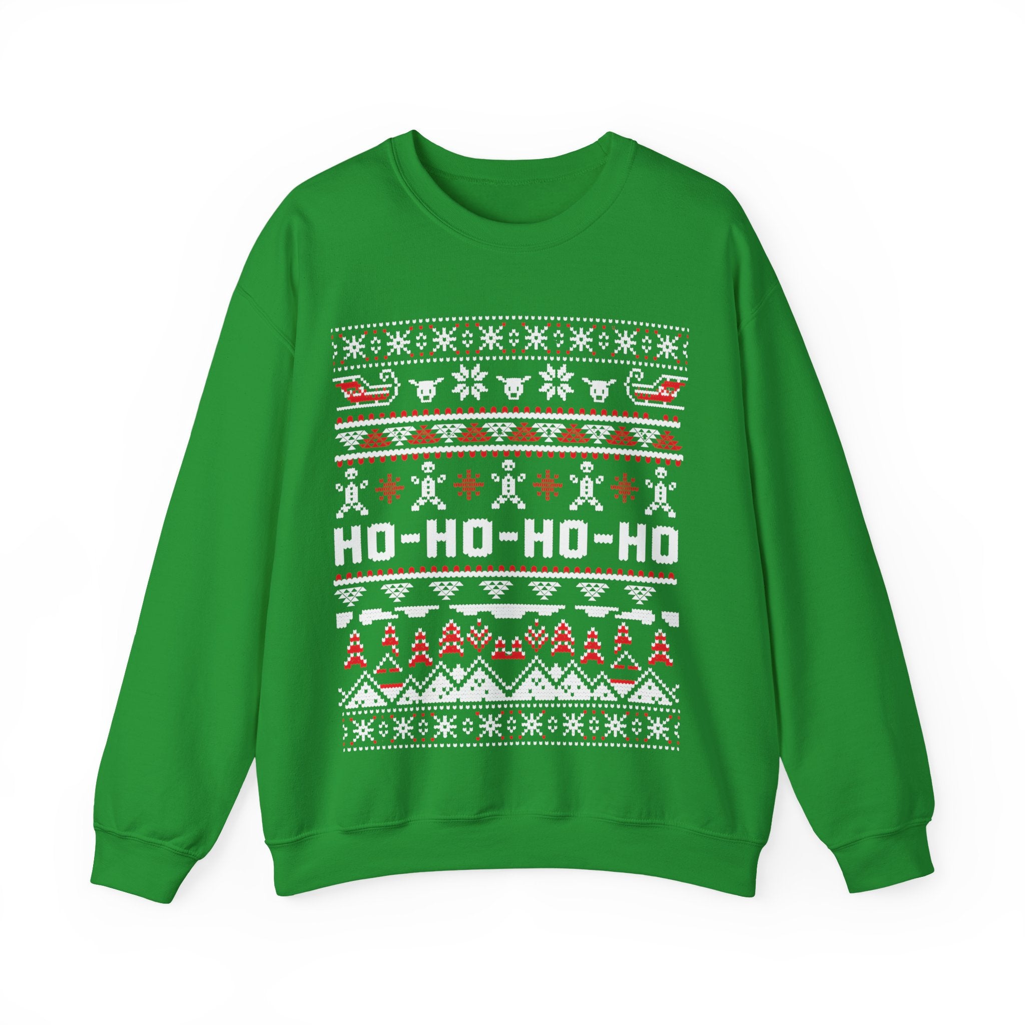 Christmas Ho-Ho-Ho Crewneck Sweatshirt — Festive Ugly Sweater Style
