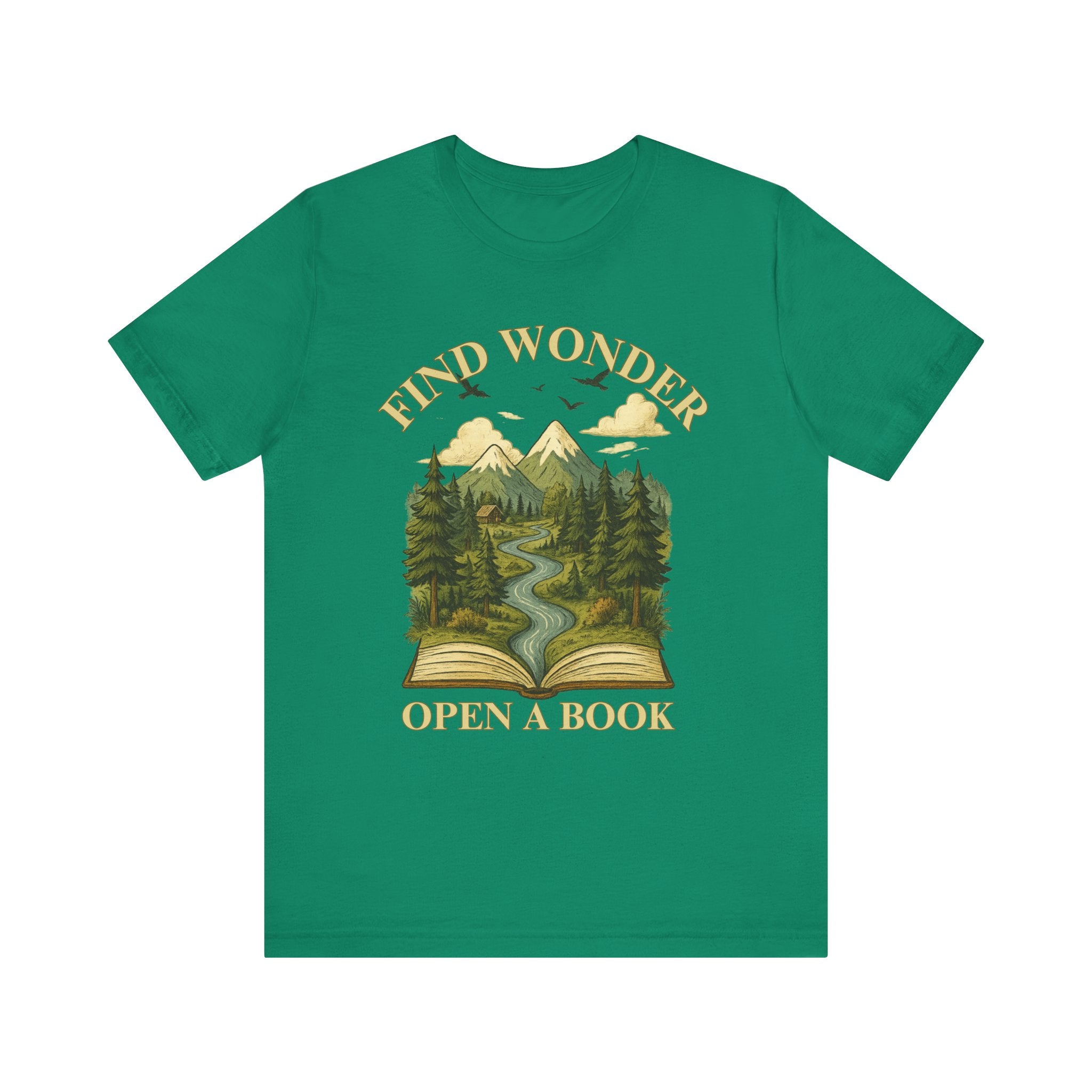 Find Wonder Open a Book Unisex Short Sleeve Tee