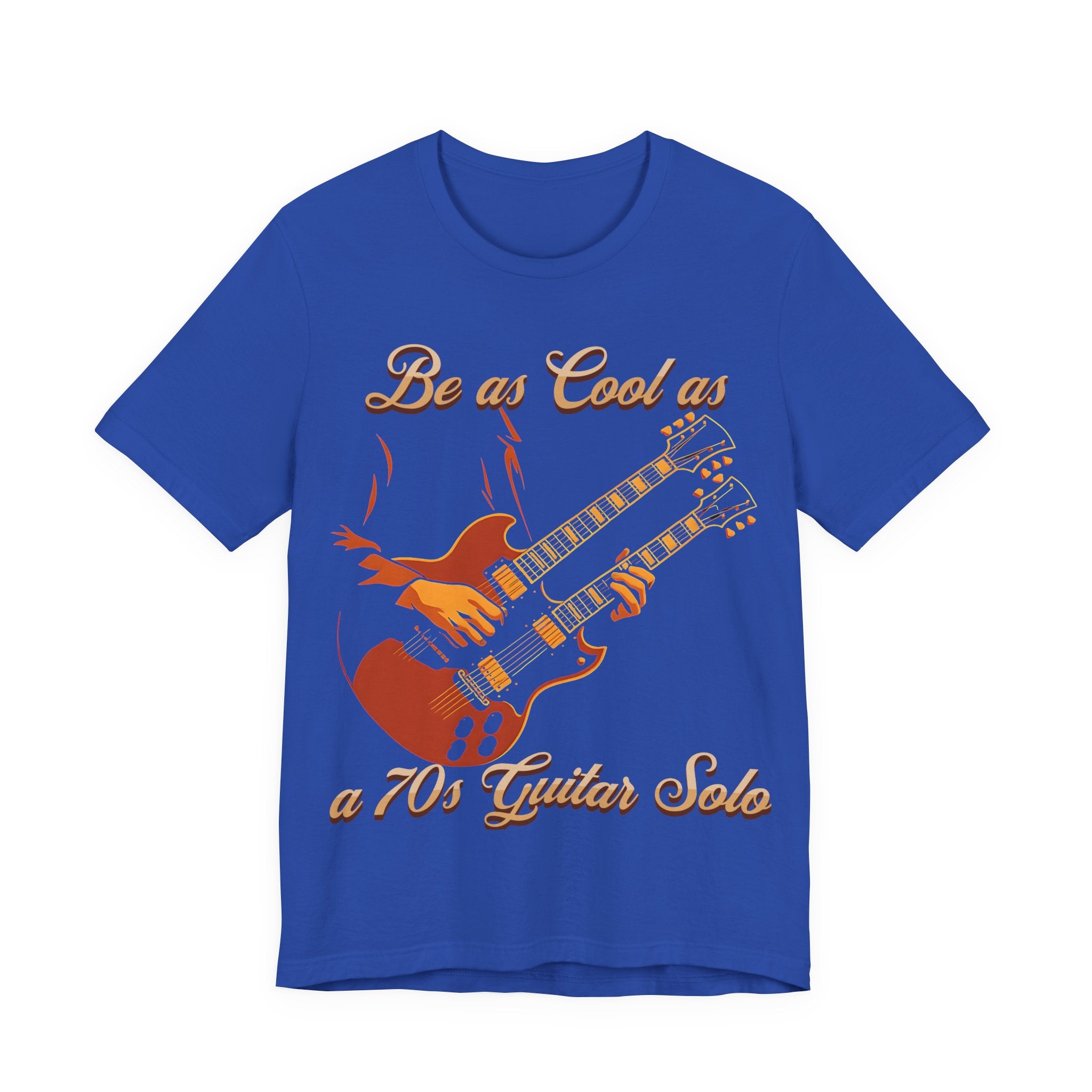 Retro Guitar Solo Tee - 'Be as Cool as a 70s Guitar Solo' Unisex Jersey Short Sleeve