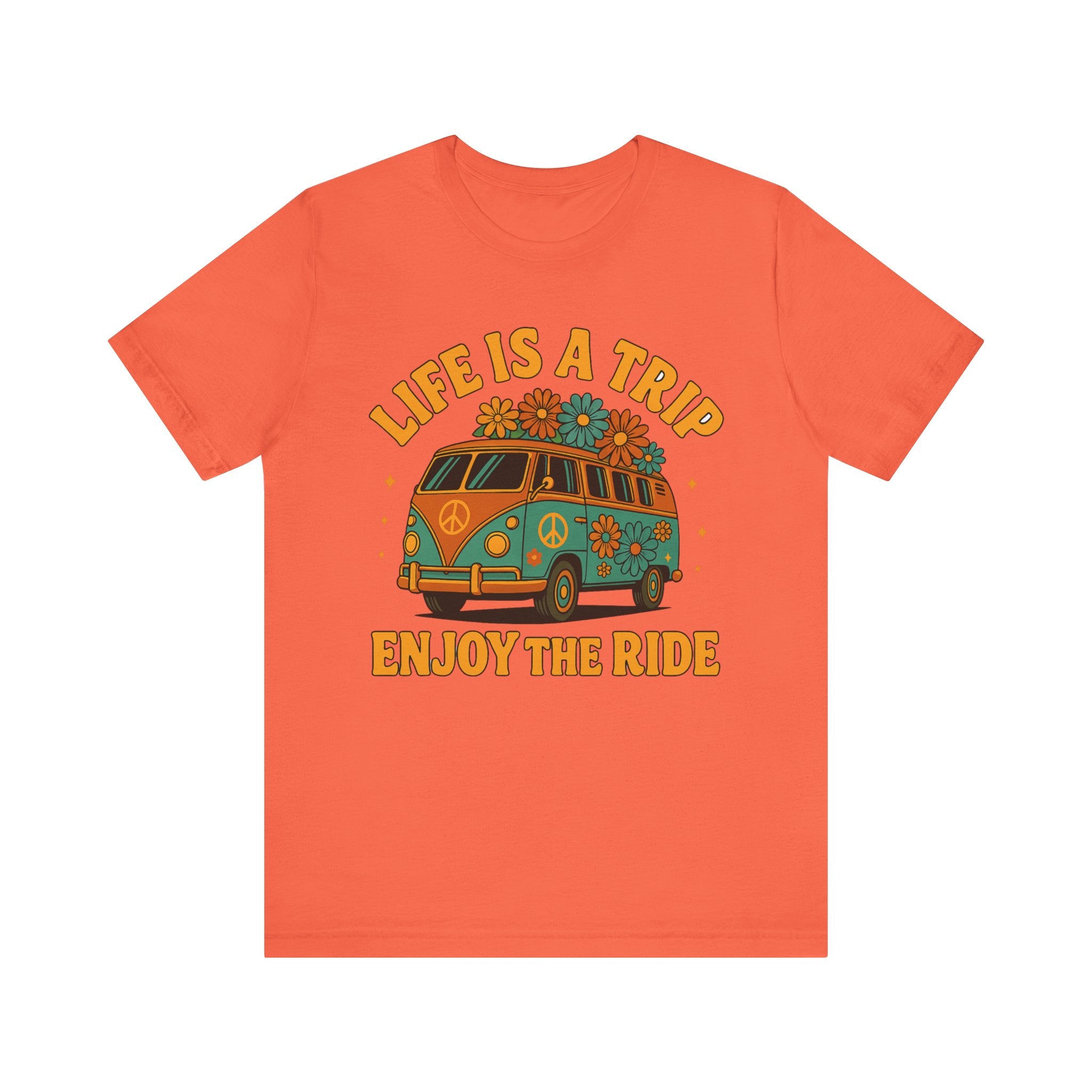Retro Peace Van T-Shirt - "Life is a Trip, Enjoy the Ride"