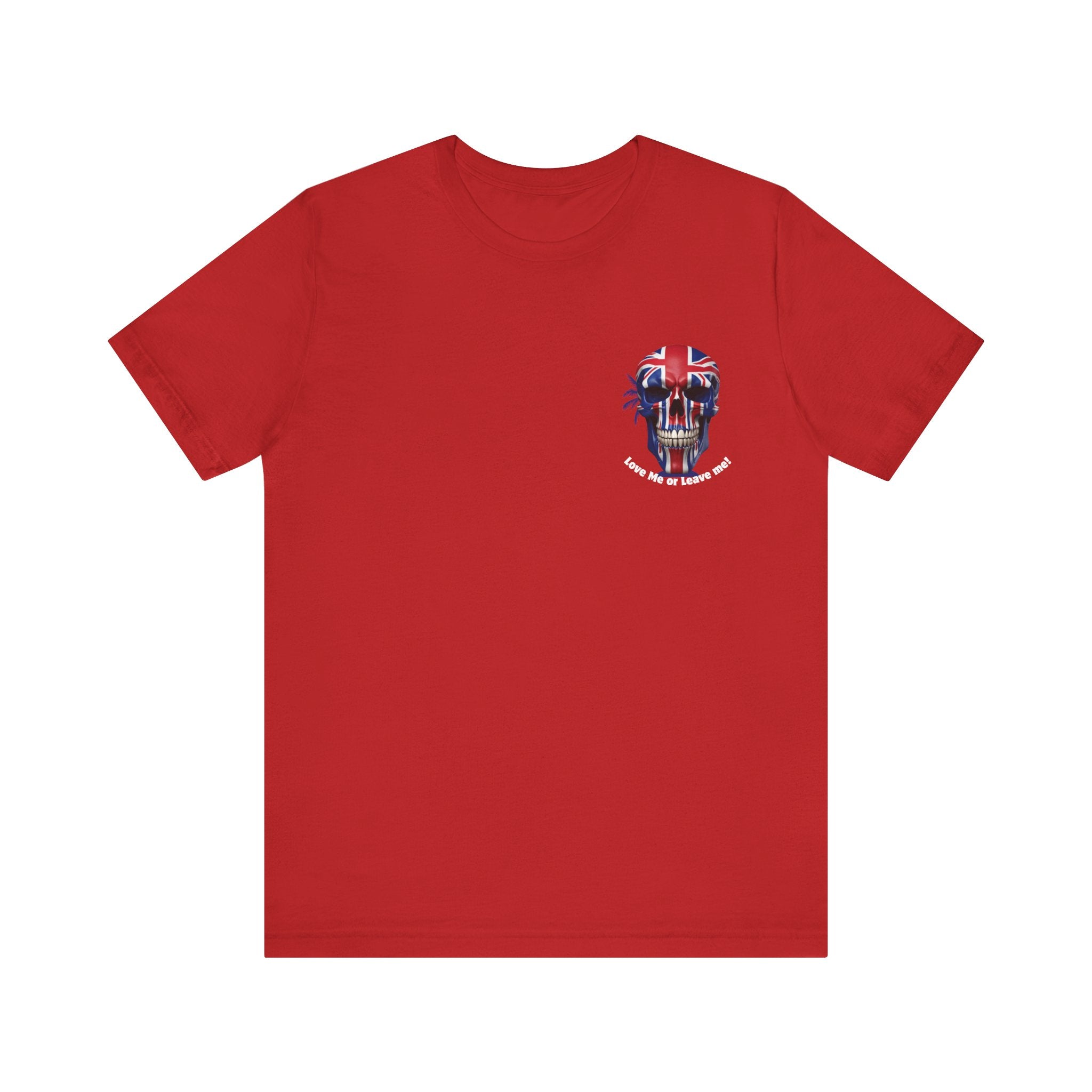 Skull & Union Jack Tee, Unisex Jersey Short Sleeve Shirt for Rockers, Gifts for Music Lovers, Casual Wear, Party Attire, Unique Graphic Tee