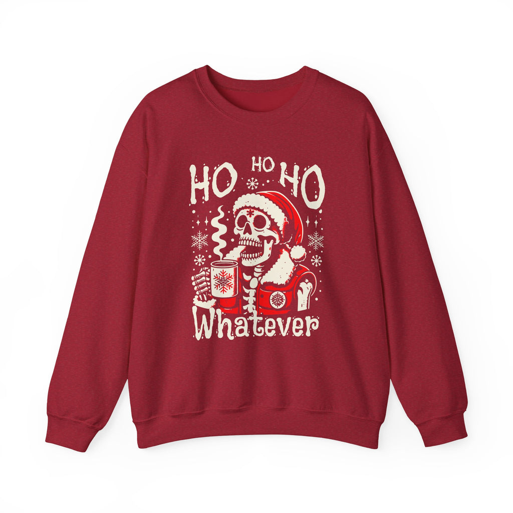 Christmas Skeleton 'Ho Ho Ho Whatever' Crewneck Sweatshirt
