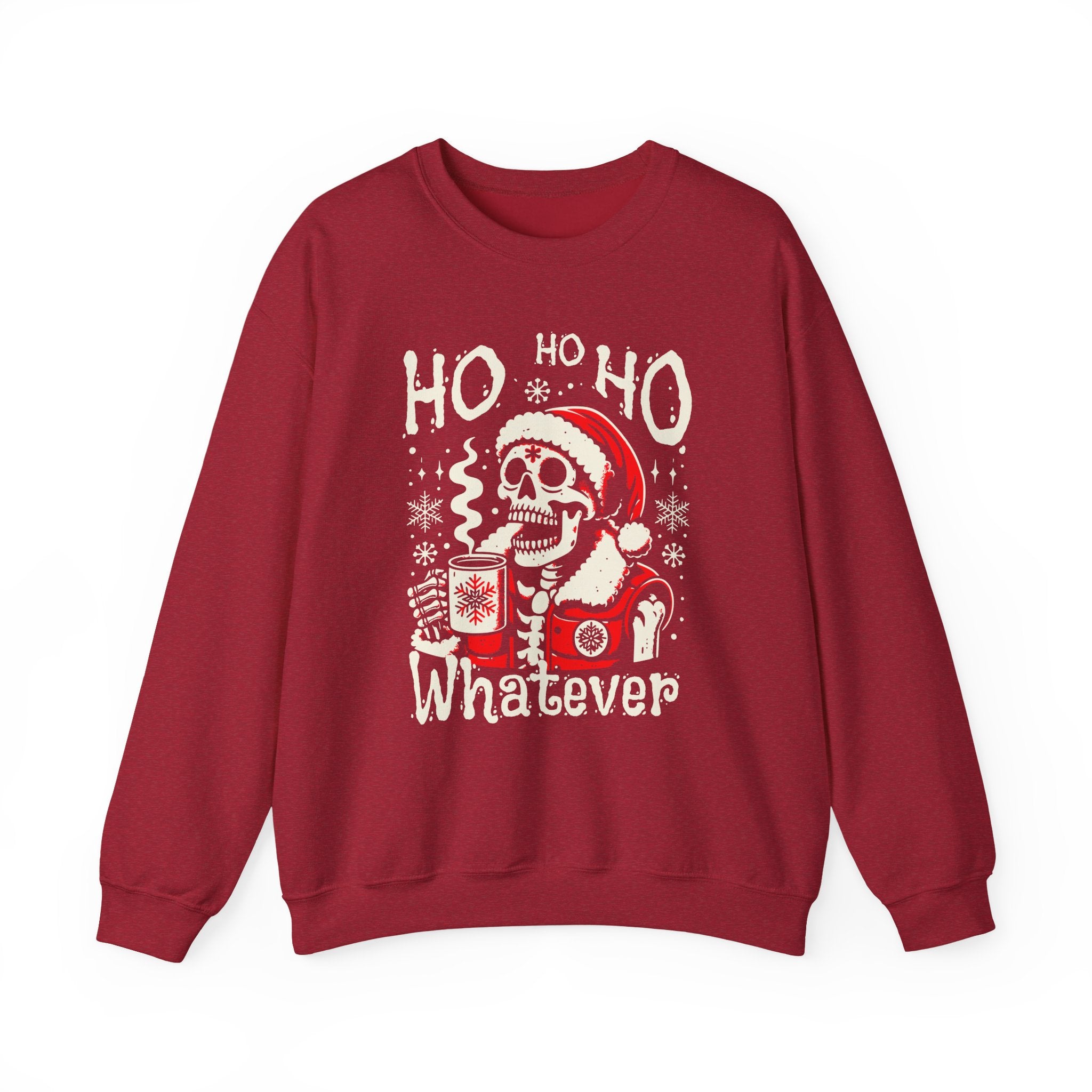 Christmas Skeleton 'Ho Ho Ho Whatever' Crewneck Sweatshirt