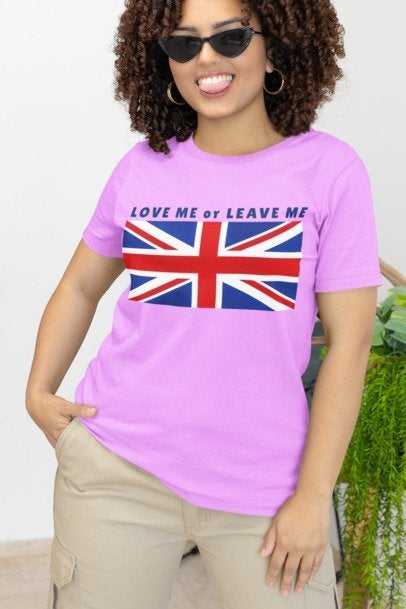 Union Jack Love Me or Leave Me Tee - Casual British Graphic Shirt, Gift for London Lovers, Independence Day Apparel, Travel T-Shirt, [...]